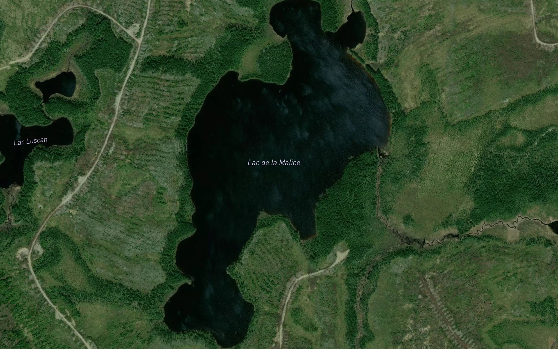Satellite map of the Lac de la Malice