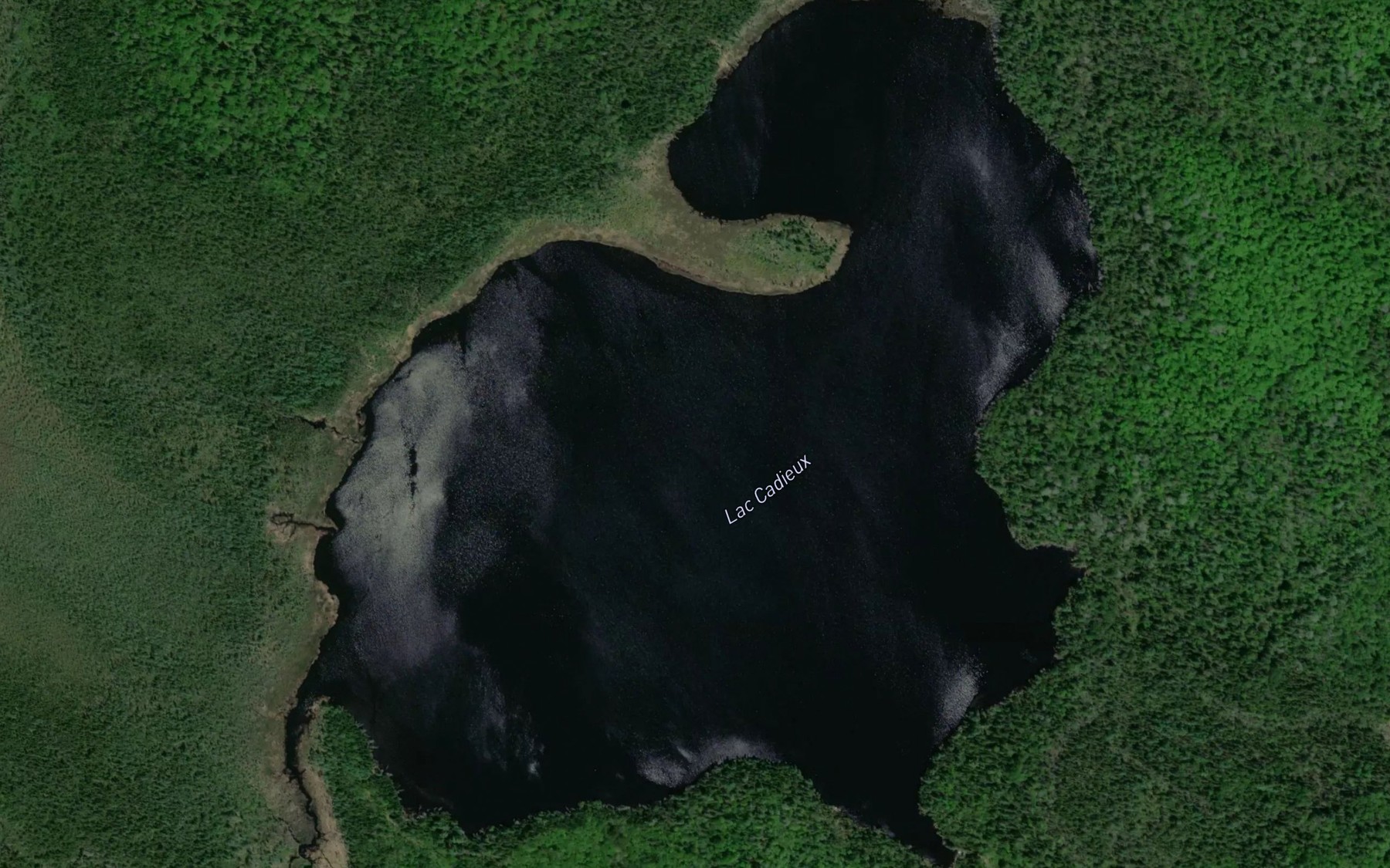 Satellite map of the Lac Cadieux