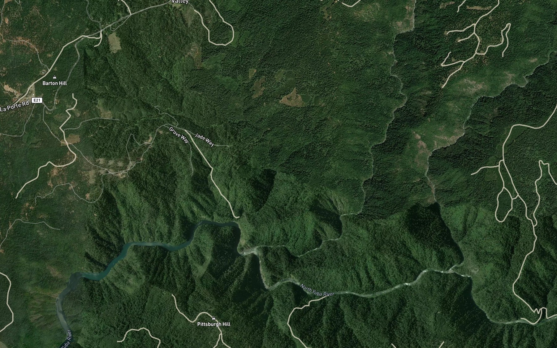 Satellite map of the Whisky Creek
