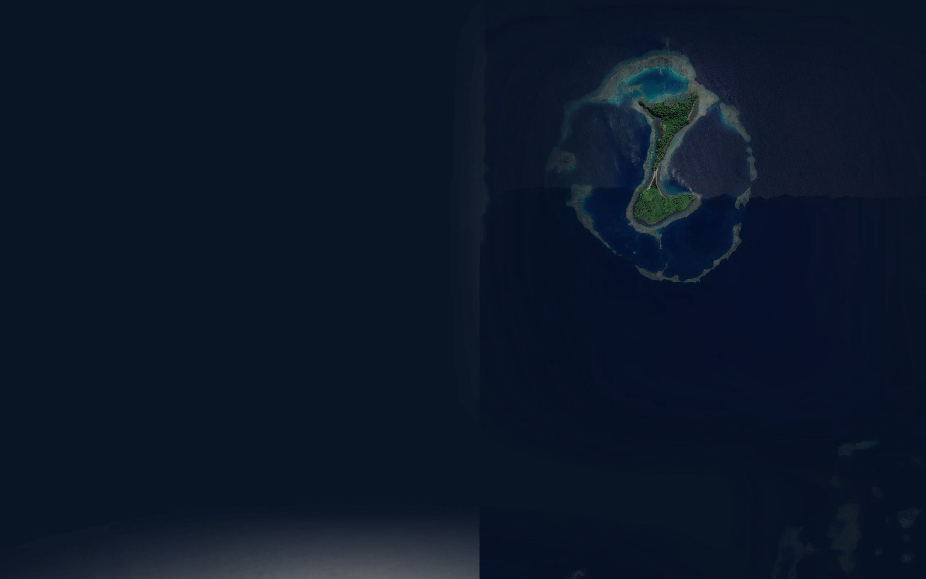Satellite map of the Walu Reef