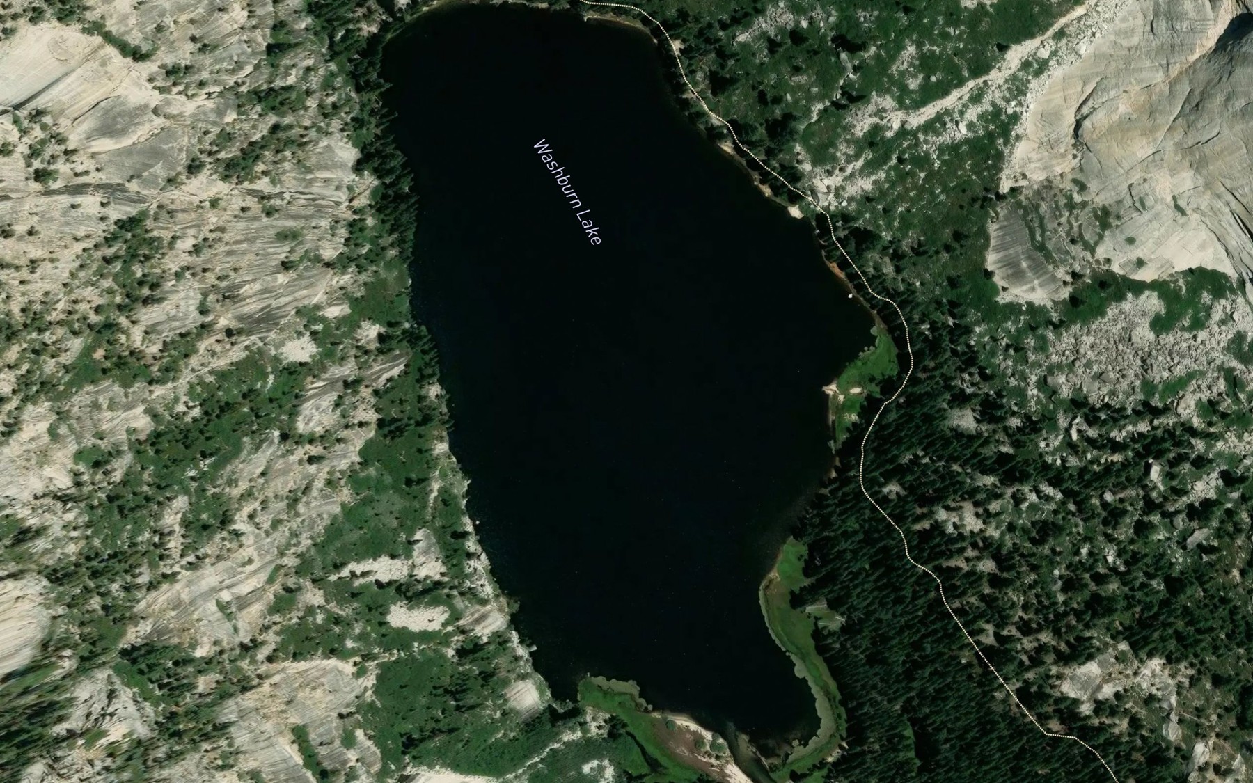 Satellite map of the Washburn Lake