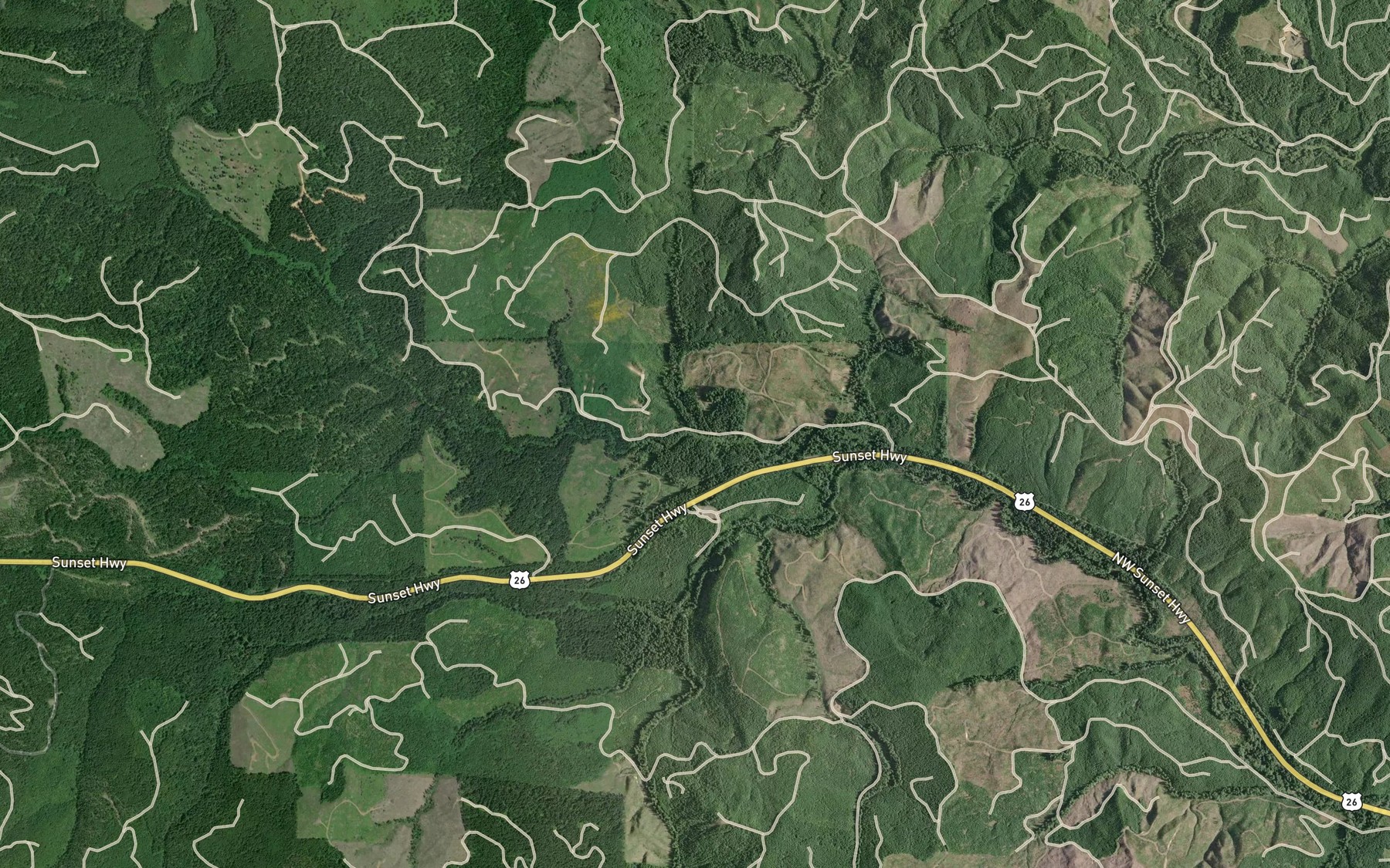 Satellite map of the Coal Creek