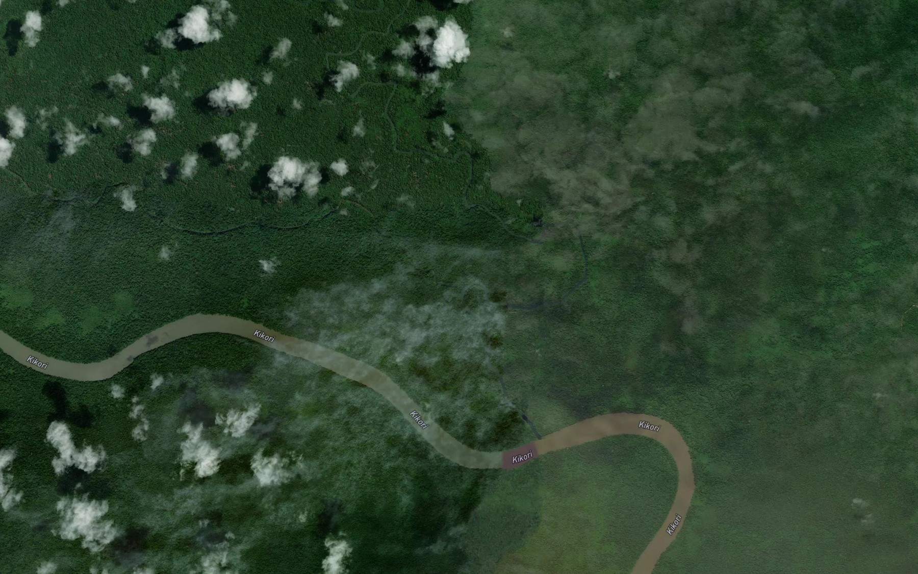 Satellite map of the Ario Creek