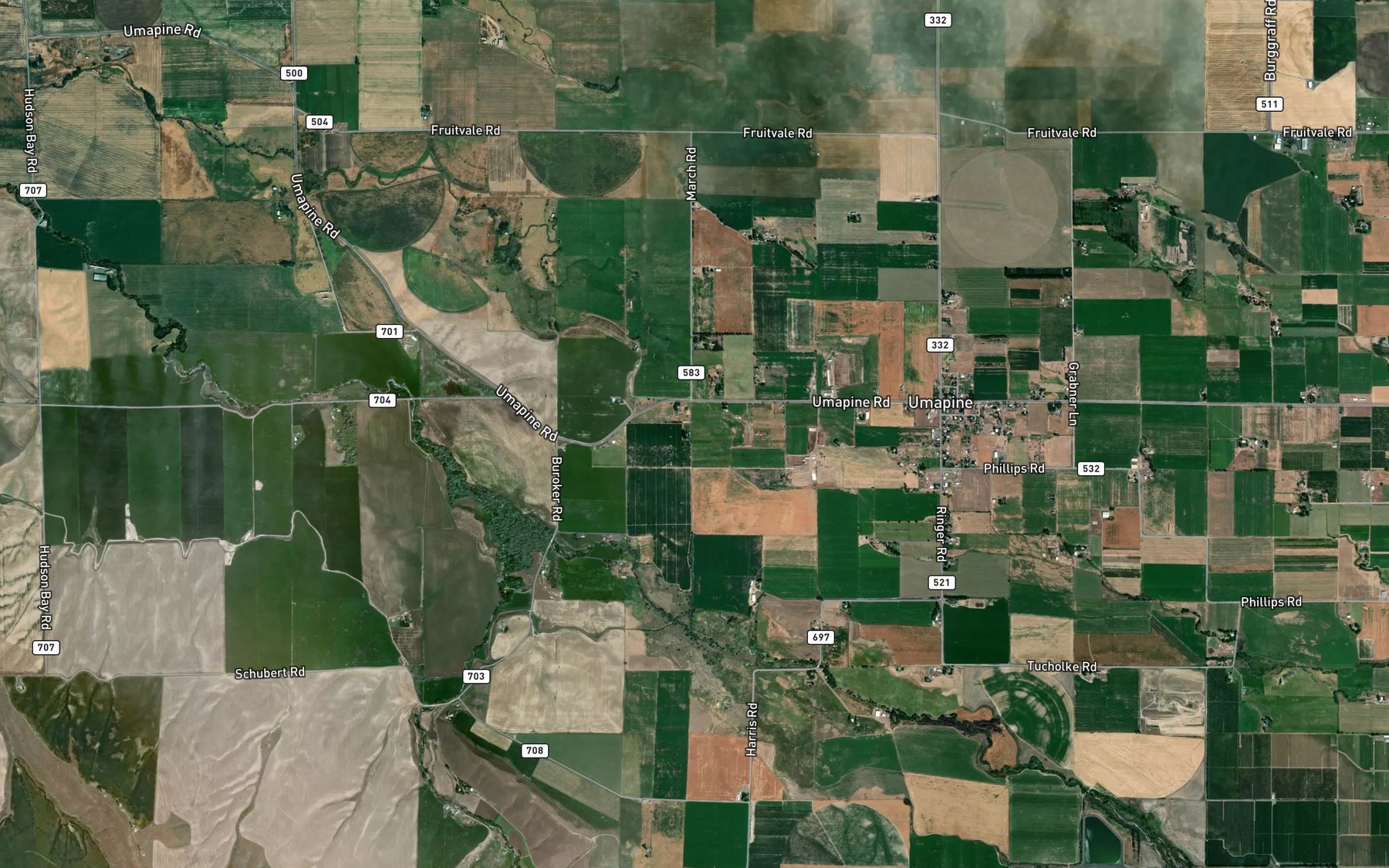 Satellite map of the Swartz Spring