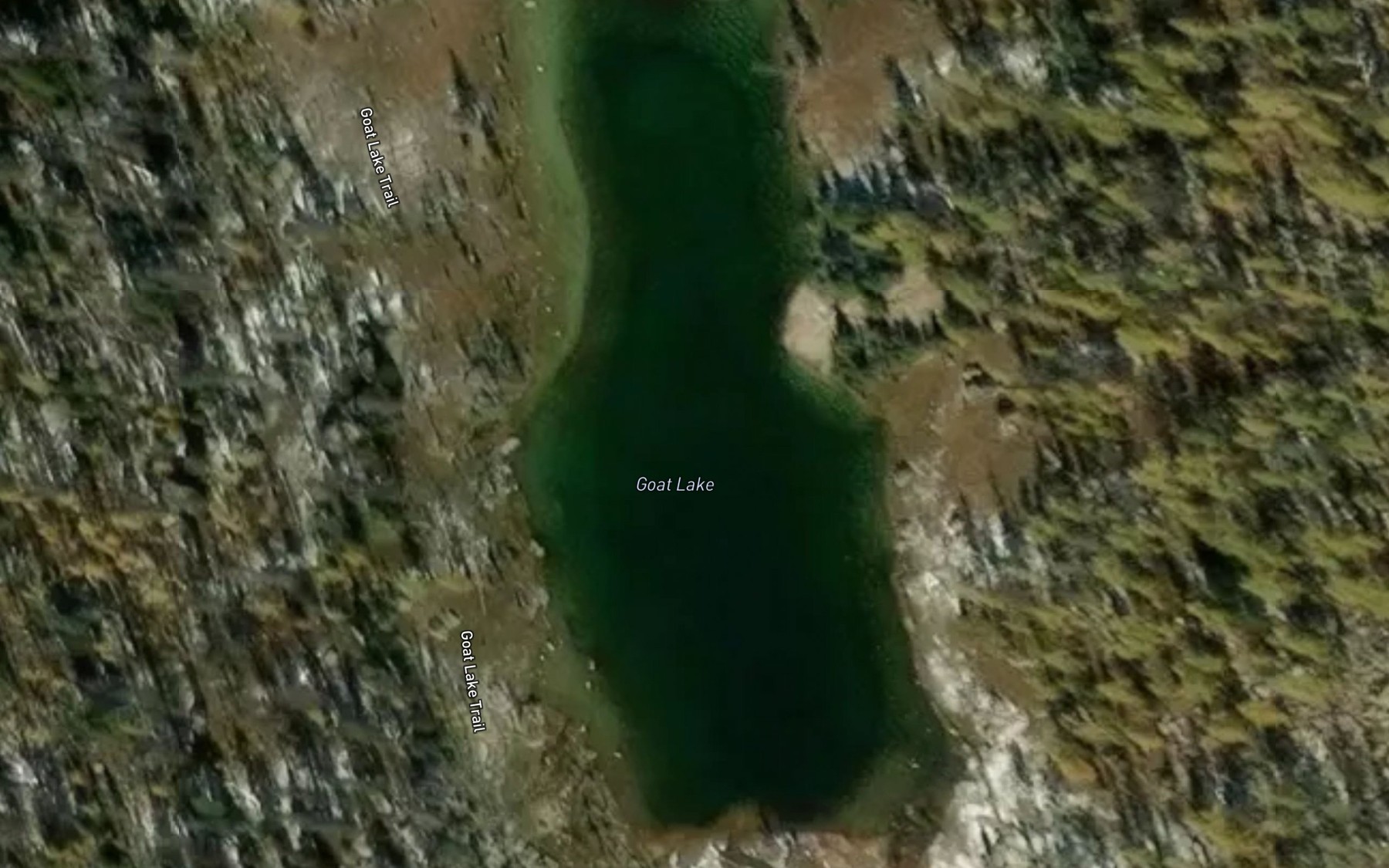 Satellite map of the Goat Lake