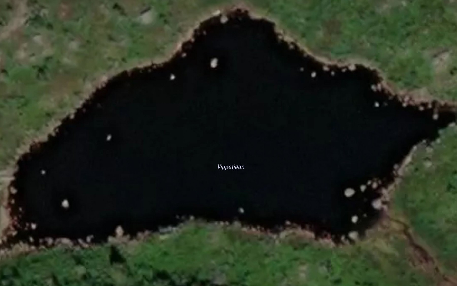Satellite map of the Vippetjodn