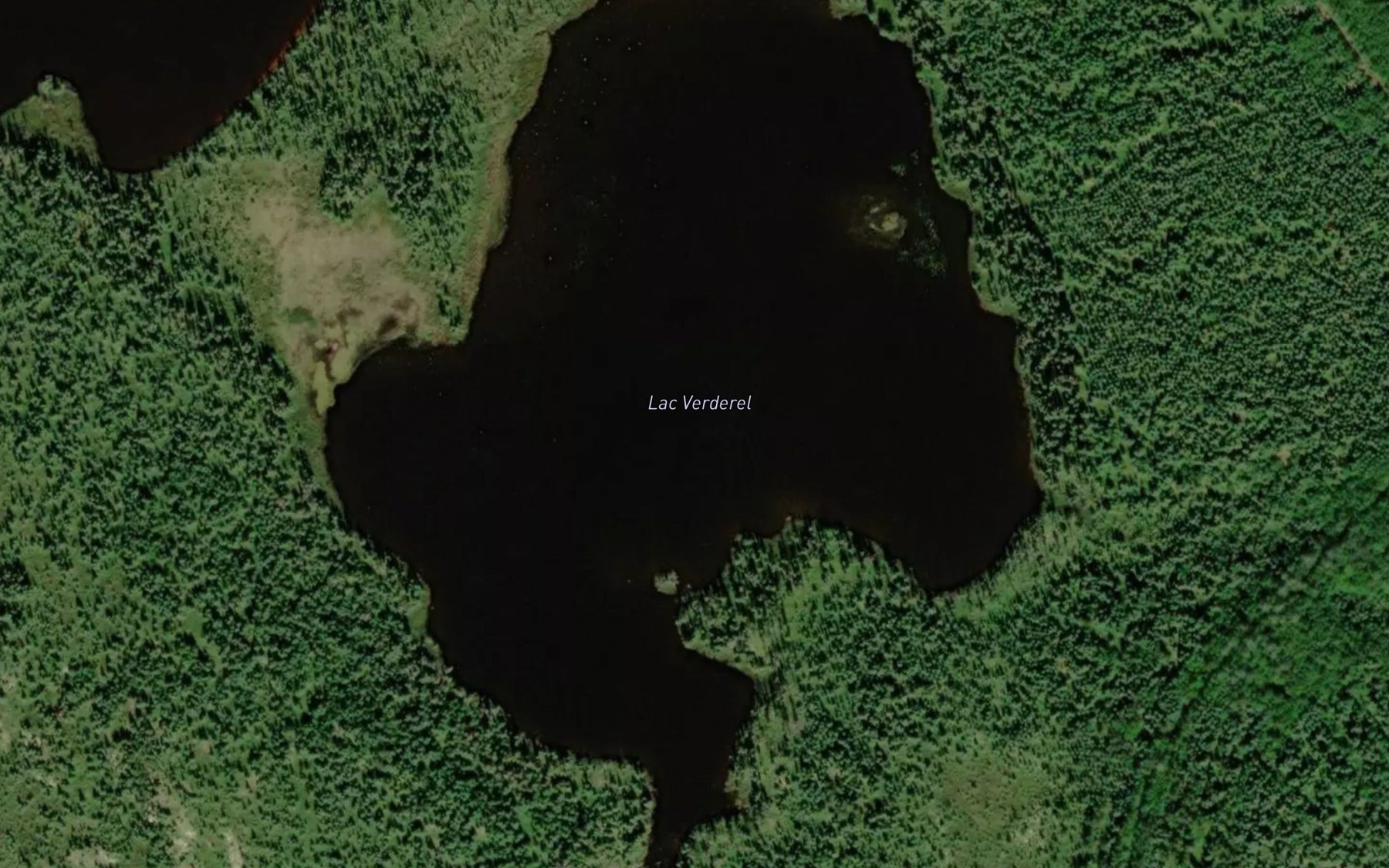 Satellite map of the Lac Verderel
