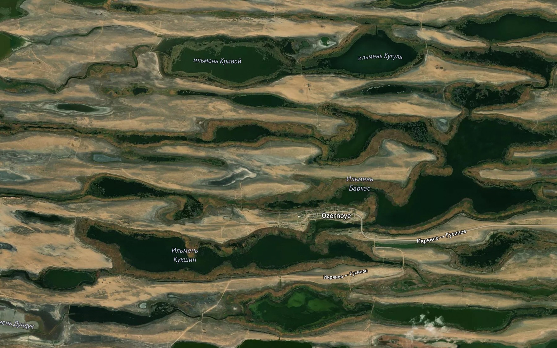Satellite map of the Il'men' Barkas