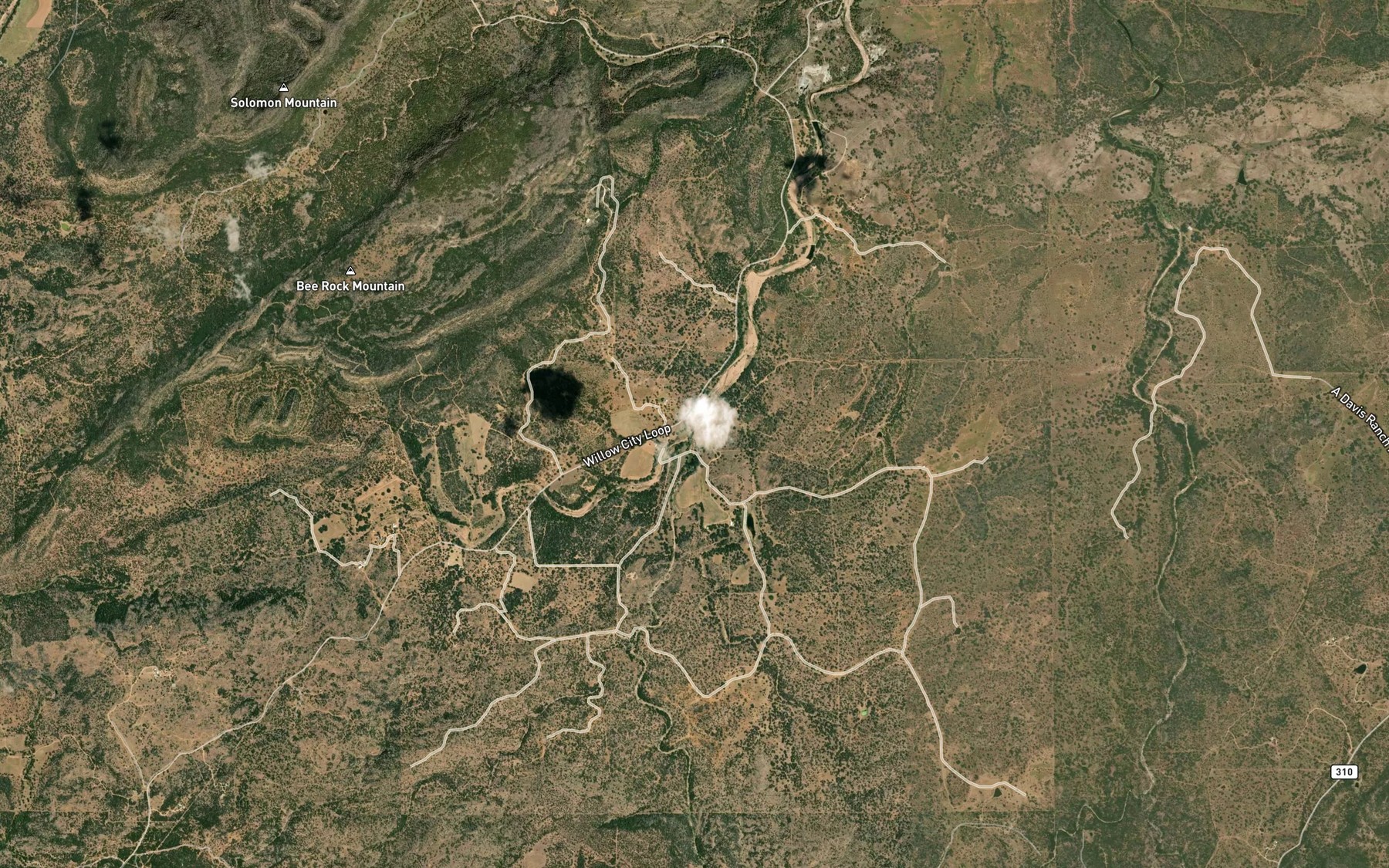 Satellite map of the South Branch Coal Creek