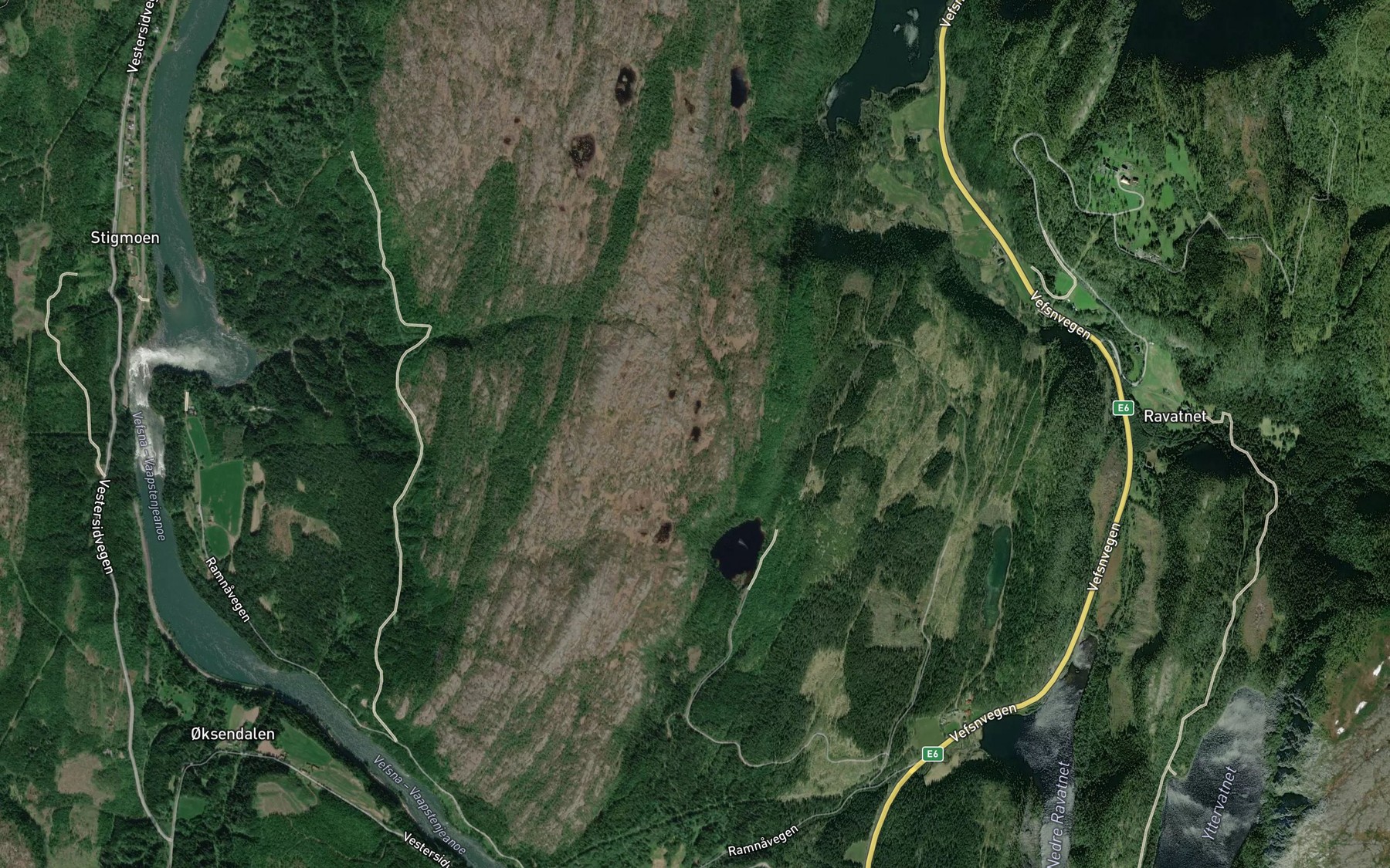 Satellite map of the Valrostjonna