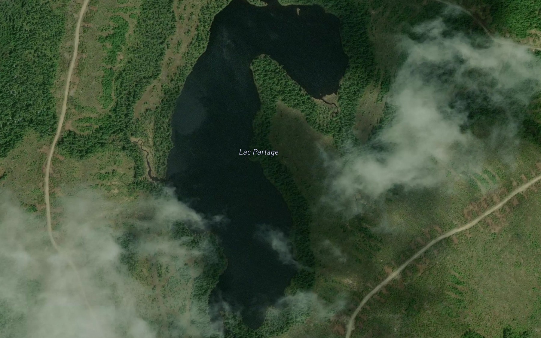 Satellite map of the Lac Partage