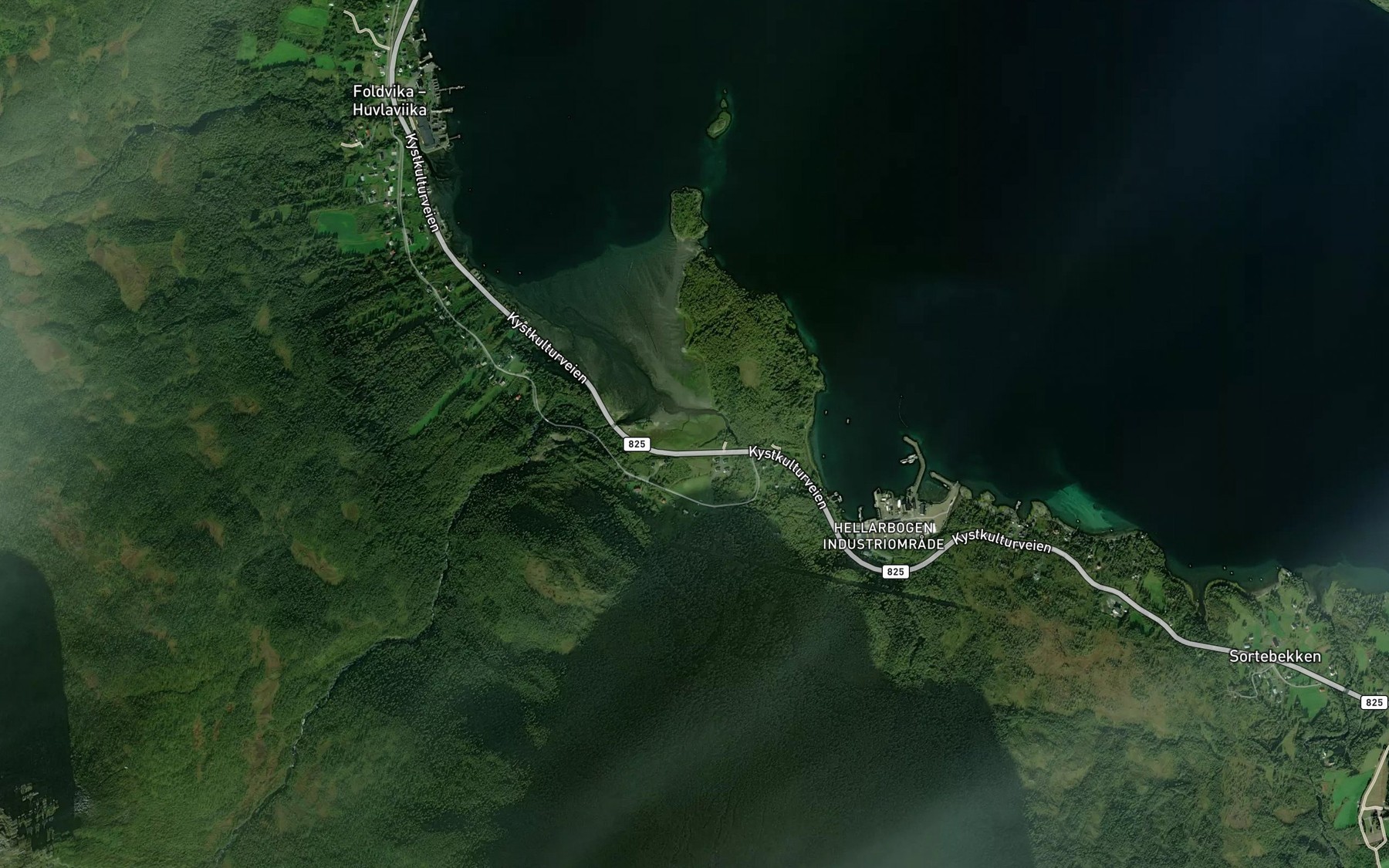 Satellite map of the Oyhalsen