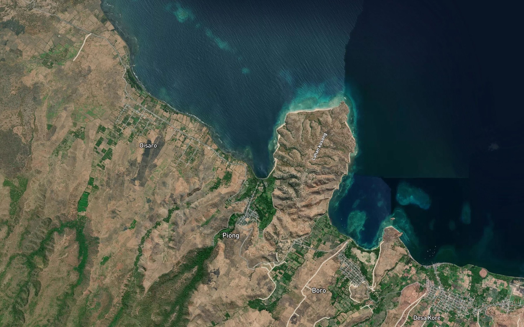 Satellite map of the Teluk Lenggo