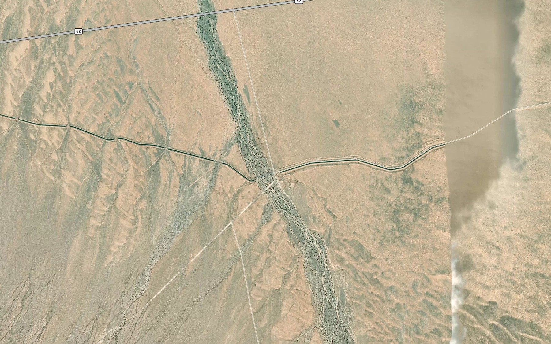 Satellite map of the Sand Draw Siphon