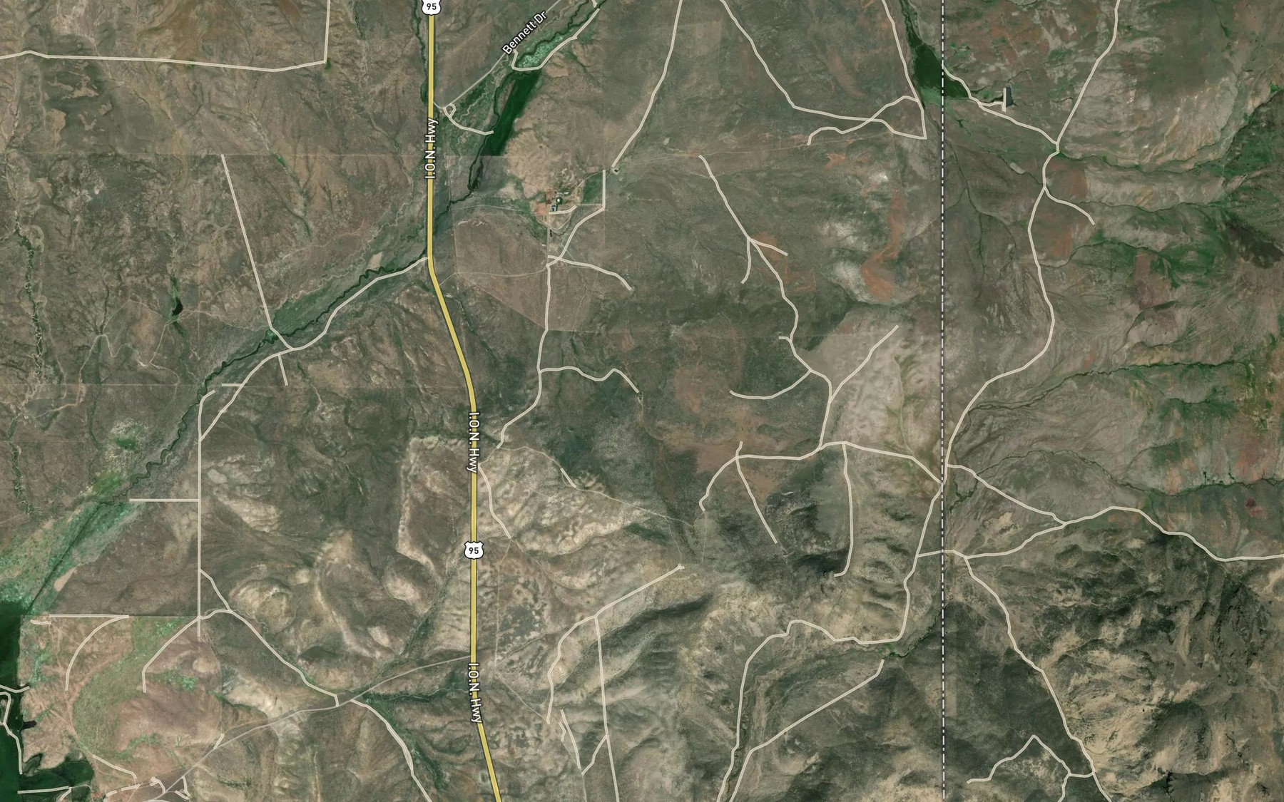 Satellite map of the Last Change Reservoir