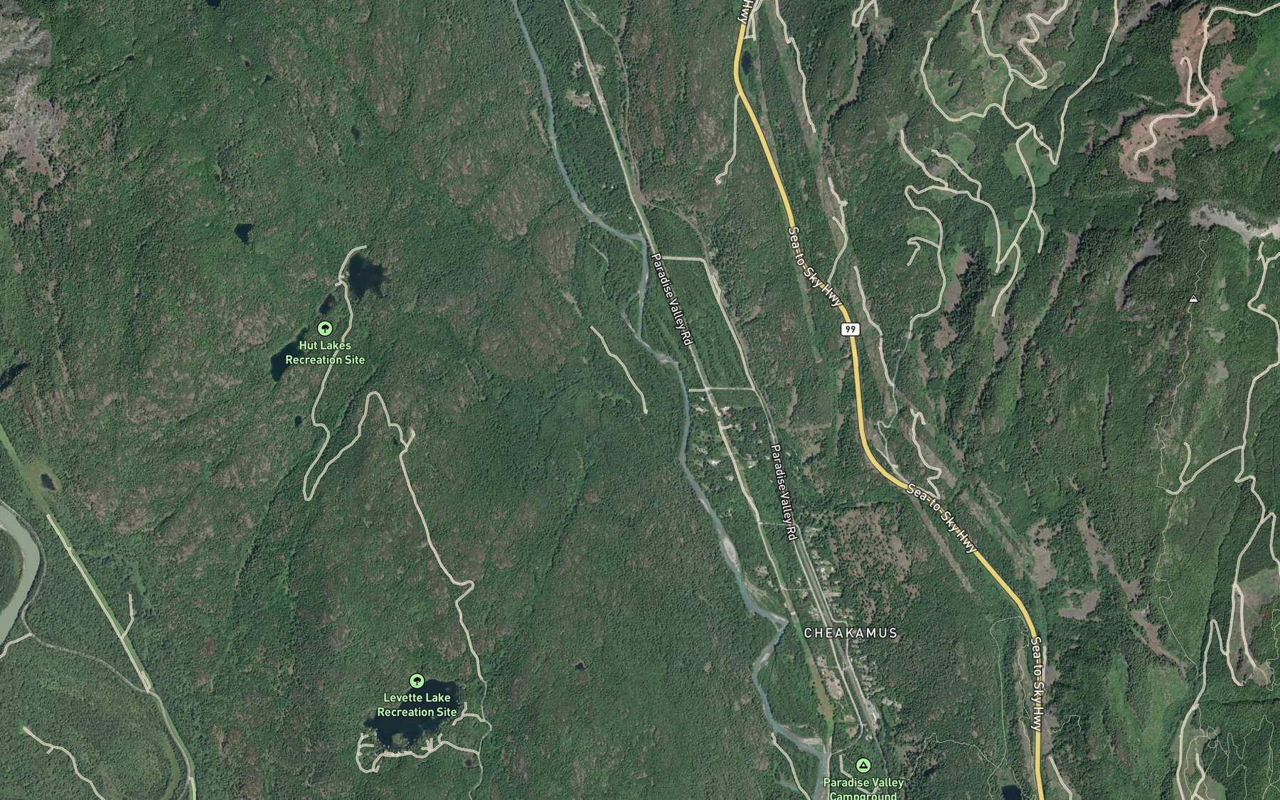 Satellite map of the Swift Creek