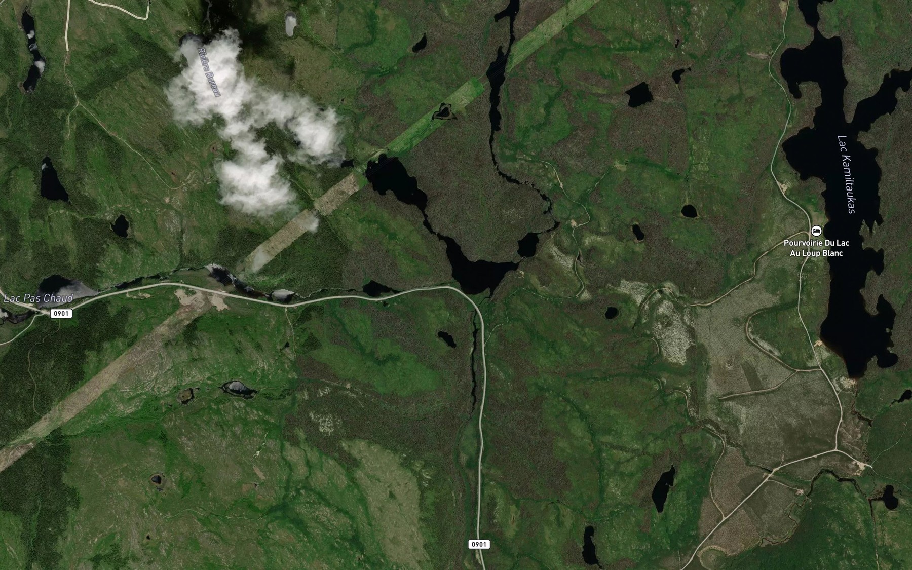 Satellite map of the Riviere Bureau