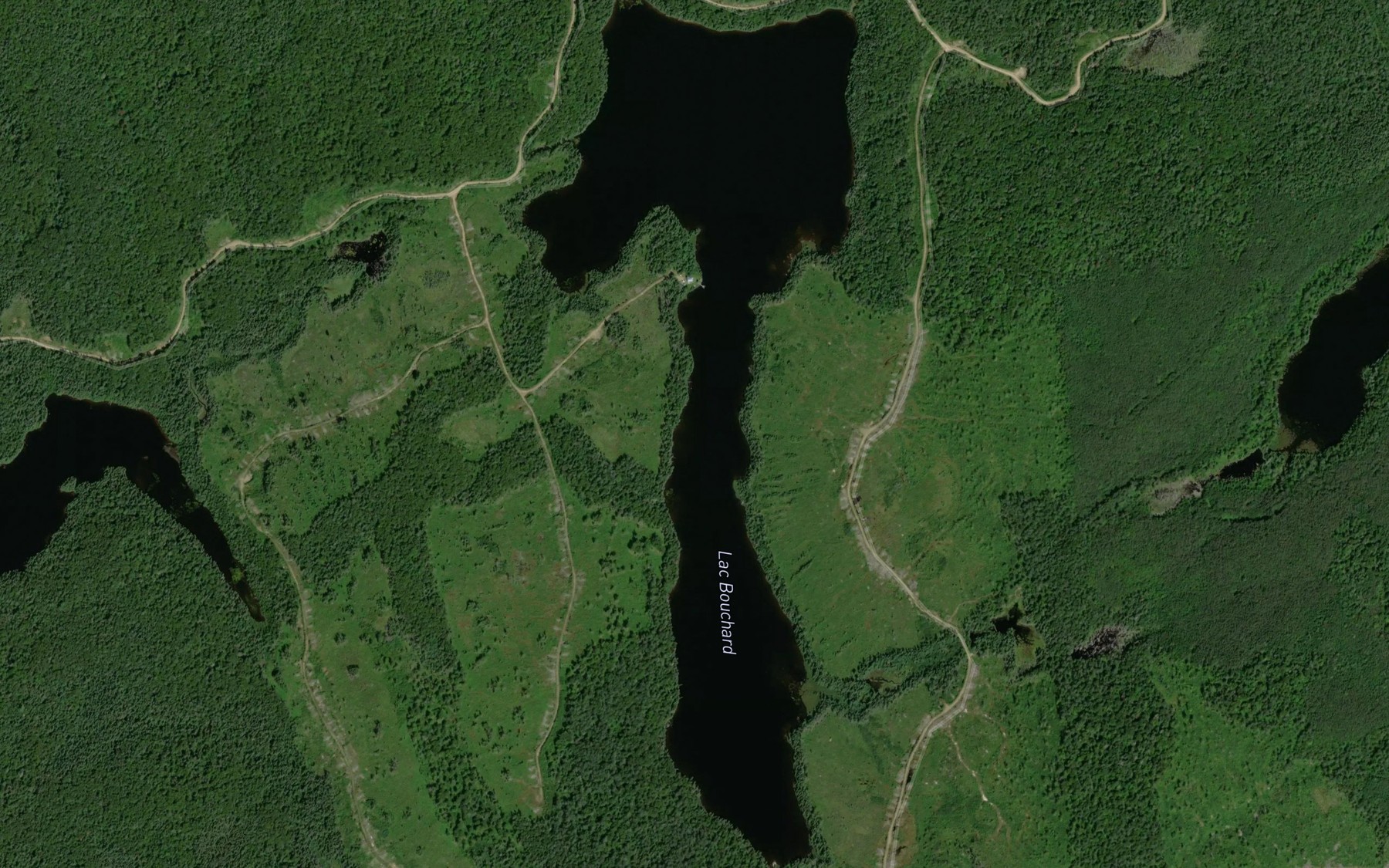 Satellite map of the Lac Bouchard