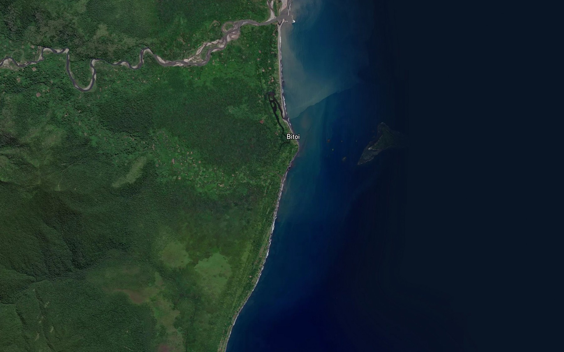 Satellite map of the South Arm Bitoi River