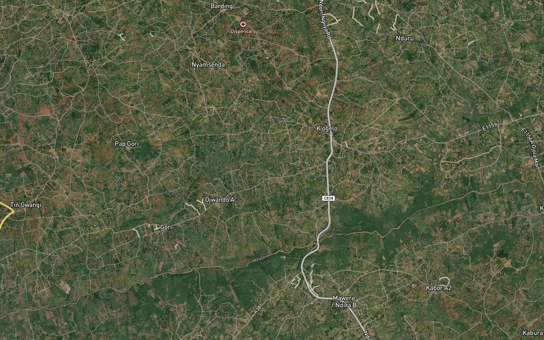 Satellite map of the Agonda