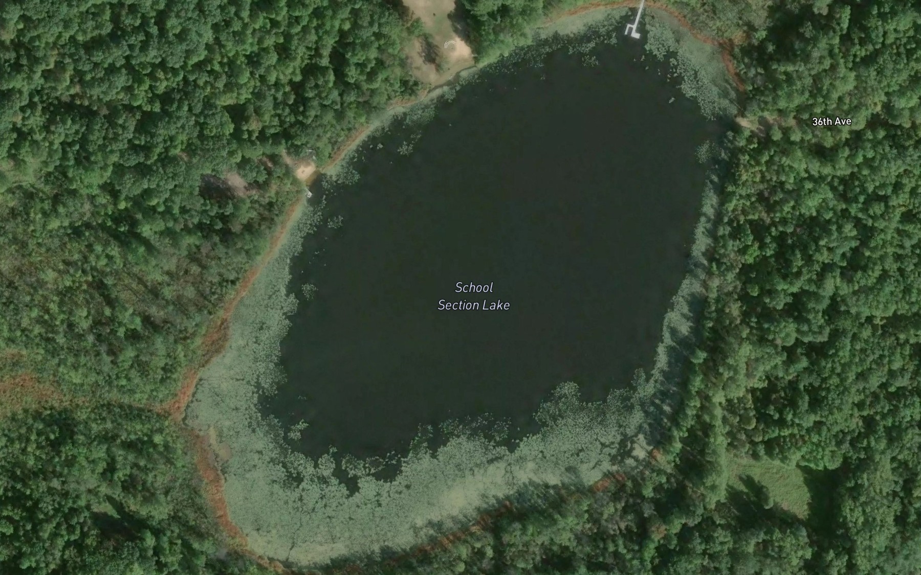 Satellite map of the School Section Lake