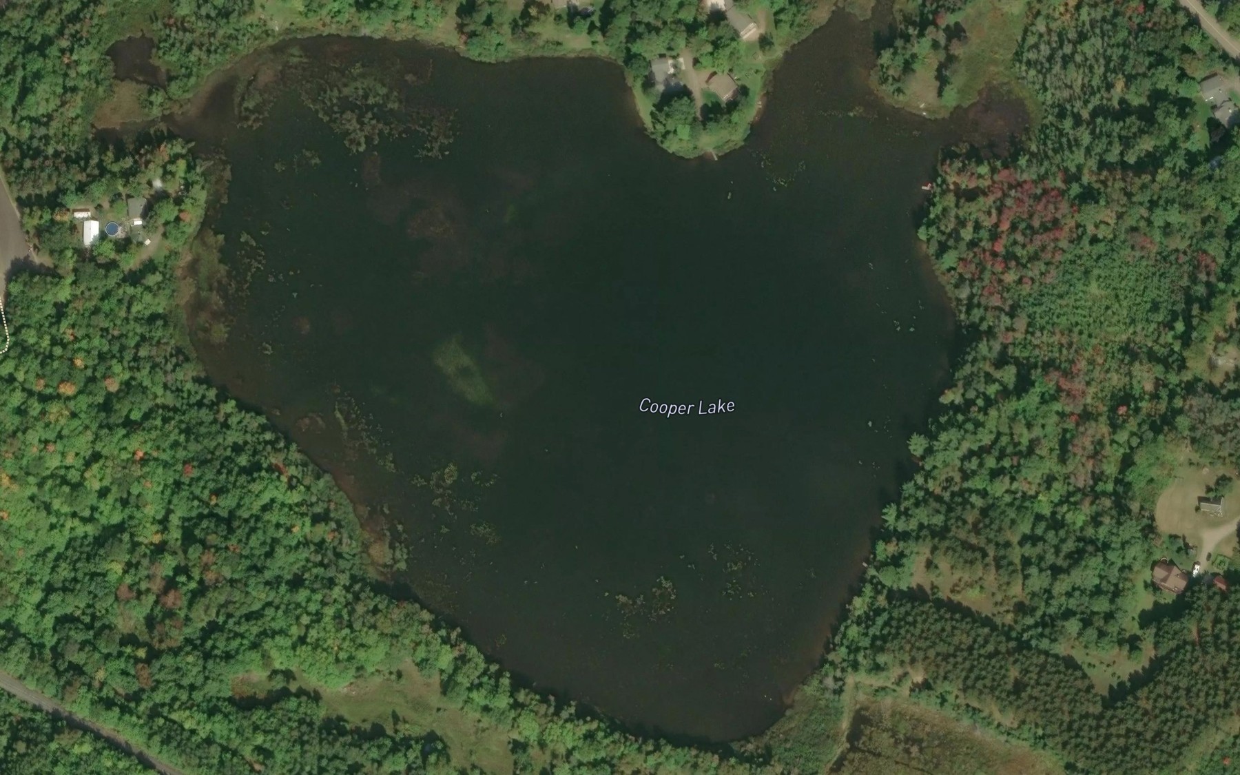 Satellite map of the Cooper Lake