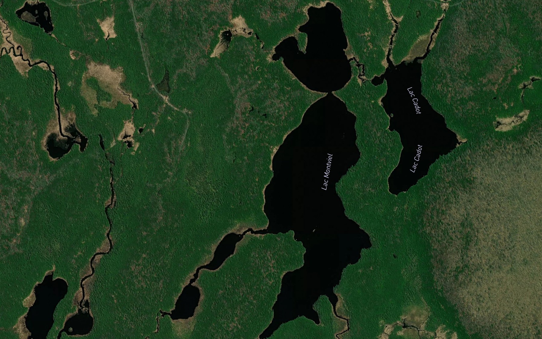 Satellite map of the Lac Montviel
