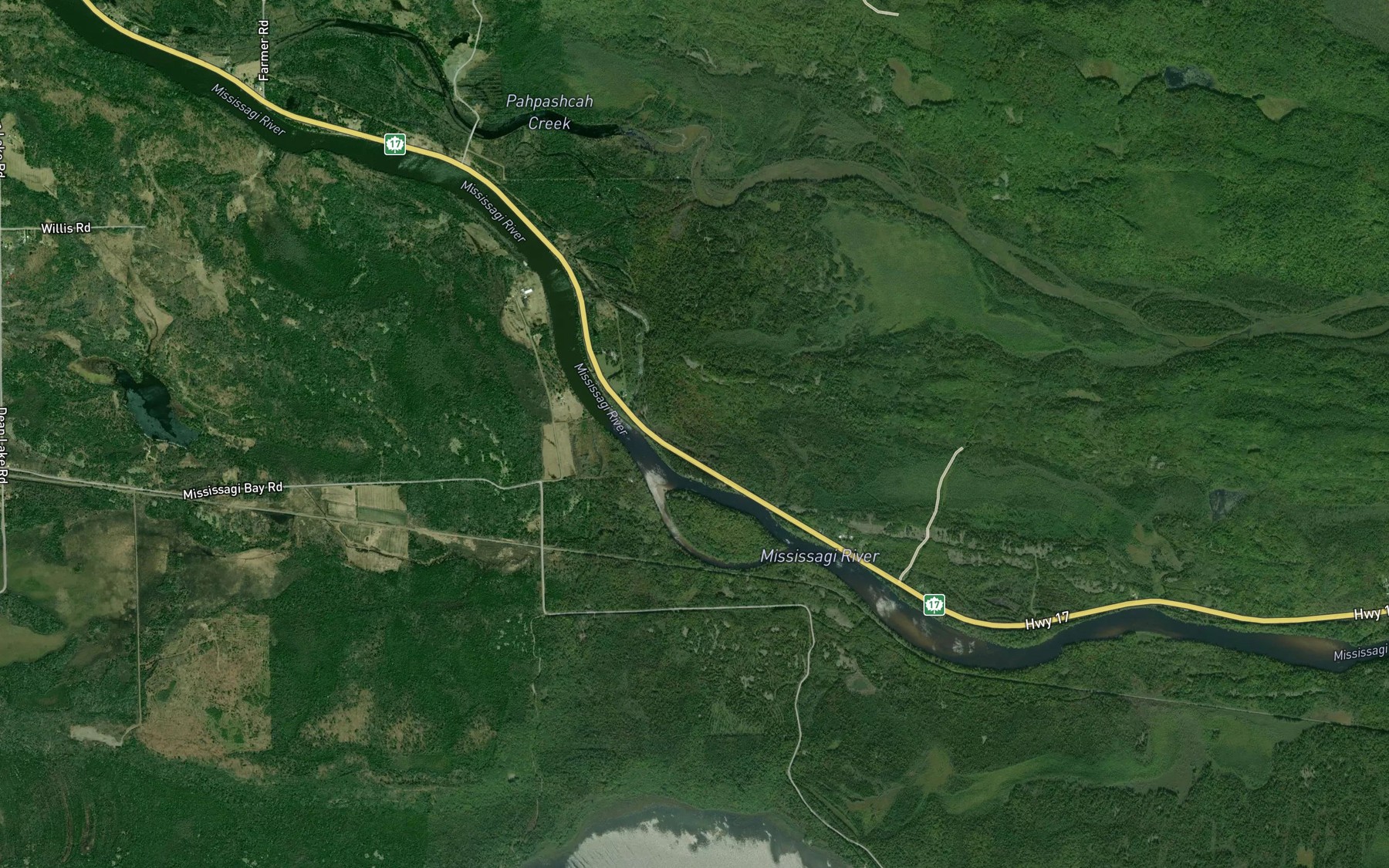 Satellite map of the Cook Creek