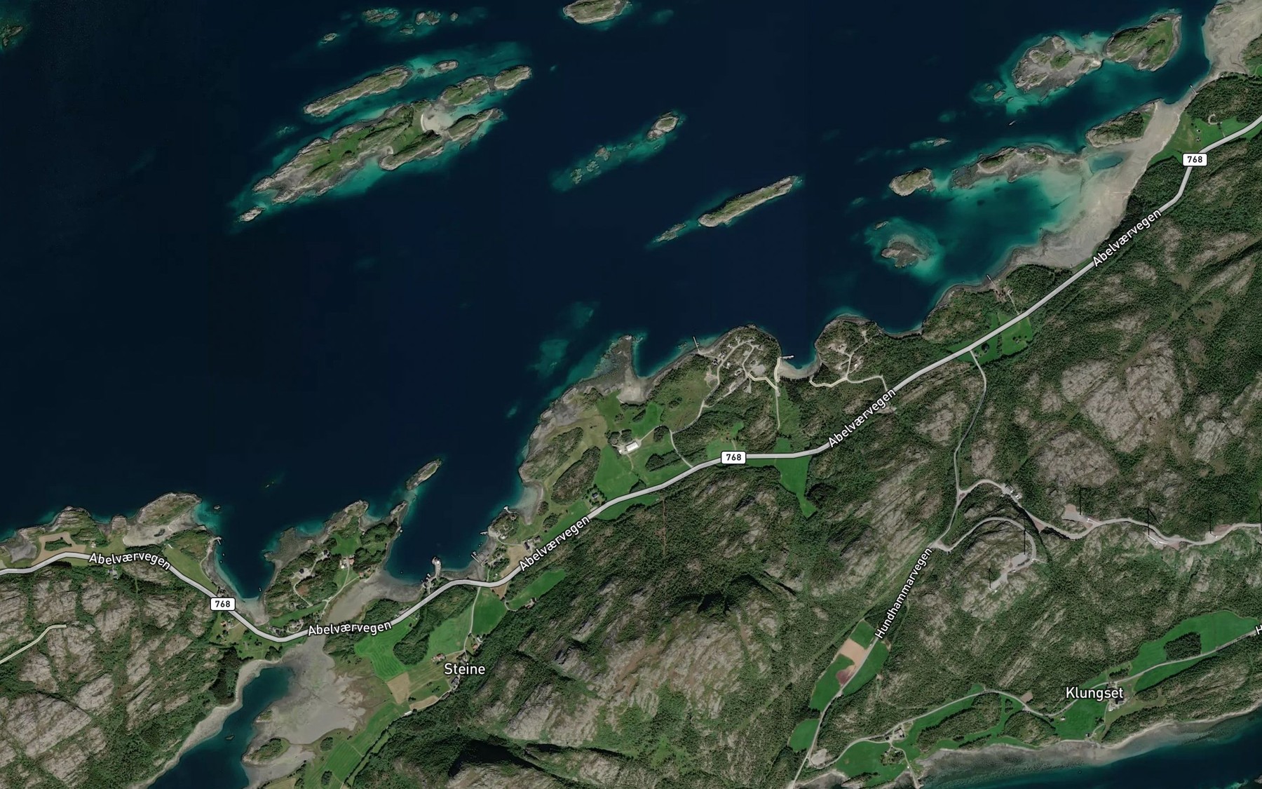 Satellite map of the Sildevika