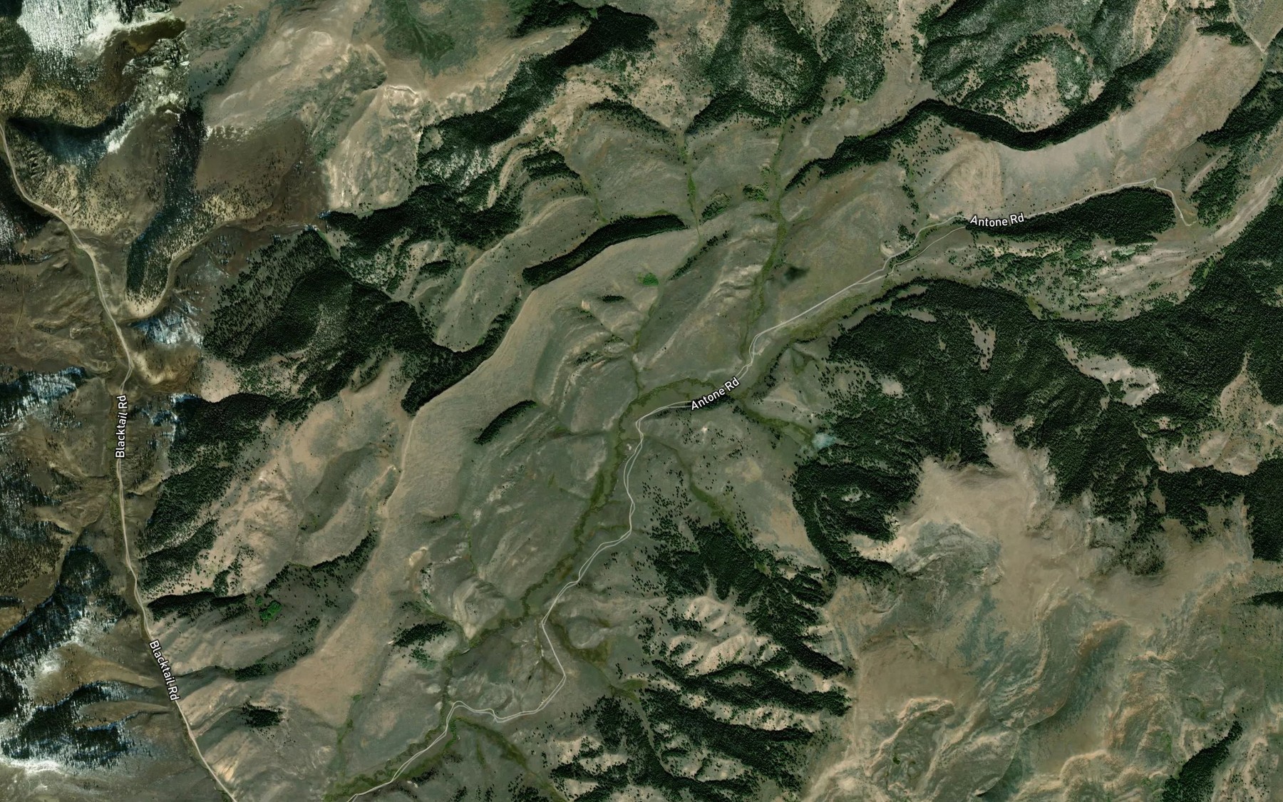 Satellite map of the South Fork West Fork Blacktail Deer Creek