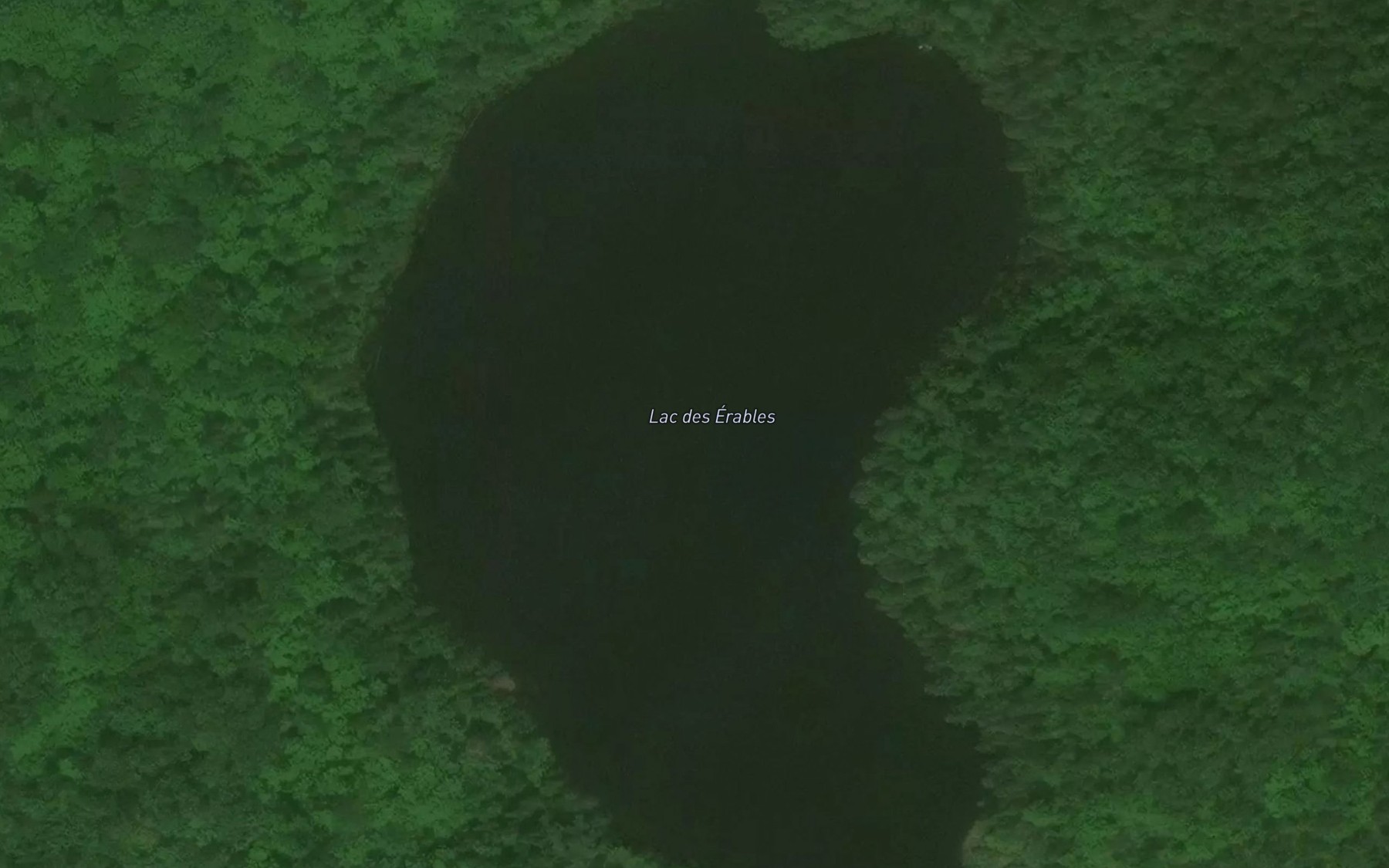 Satellite map of the Lac des Erables
