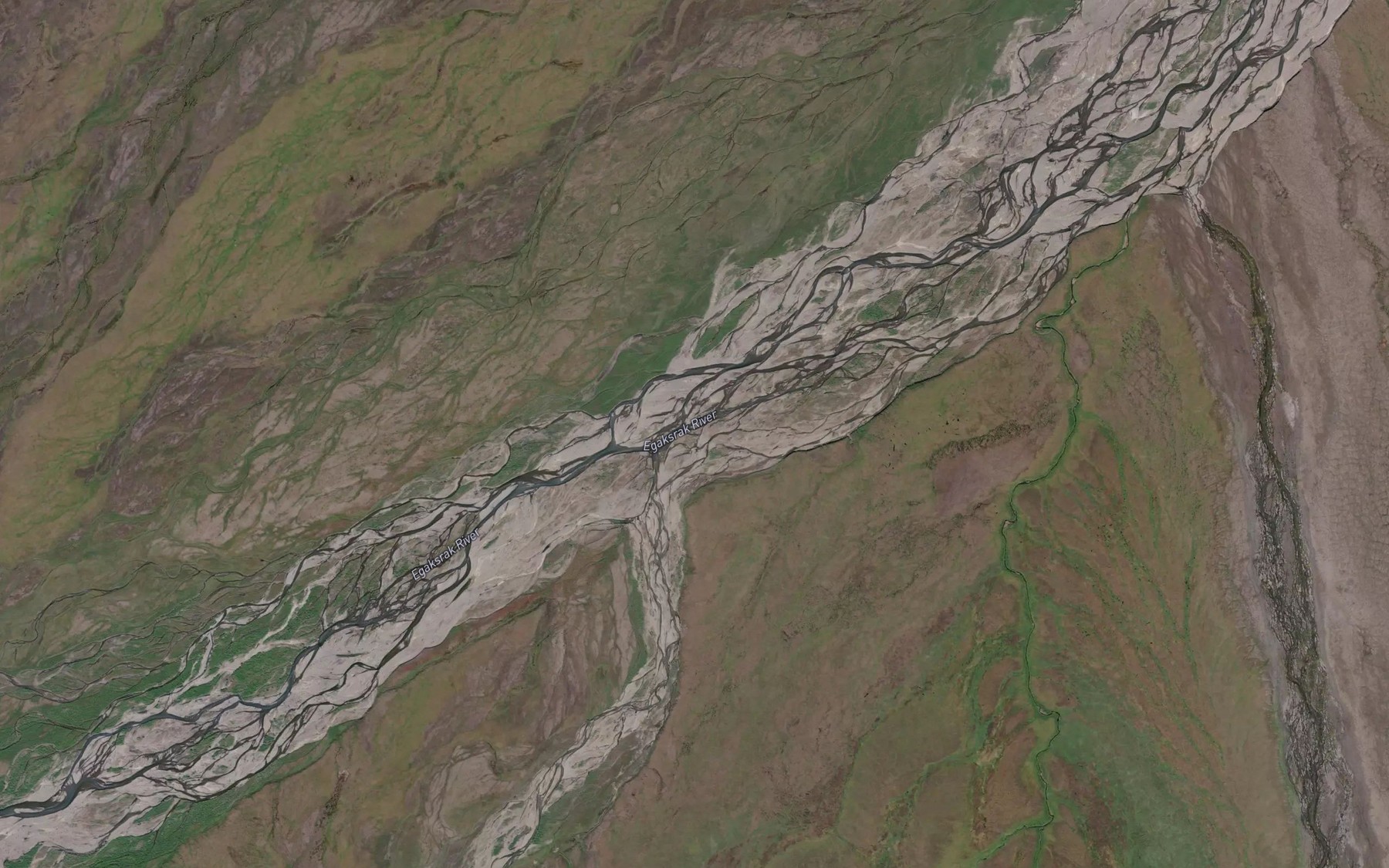Satellite map of the Redwacke Creek