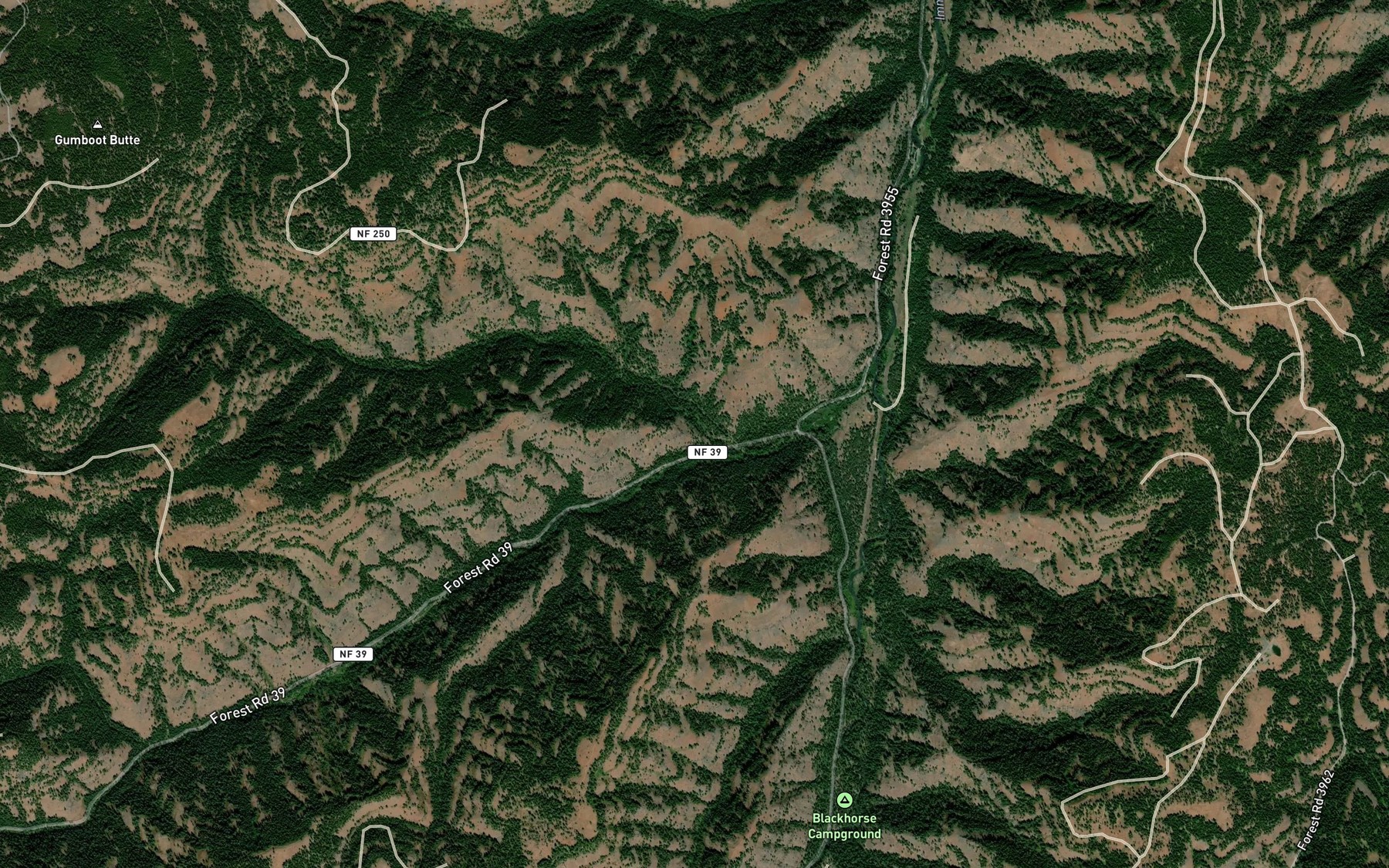 Satellite map of the North Fork Gumboot Creek