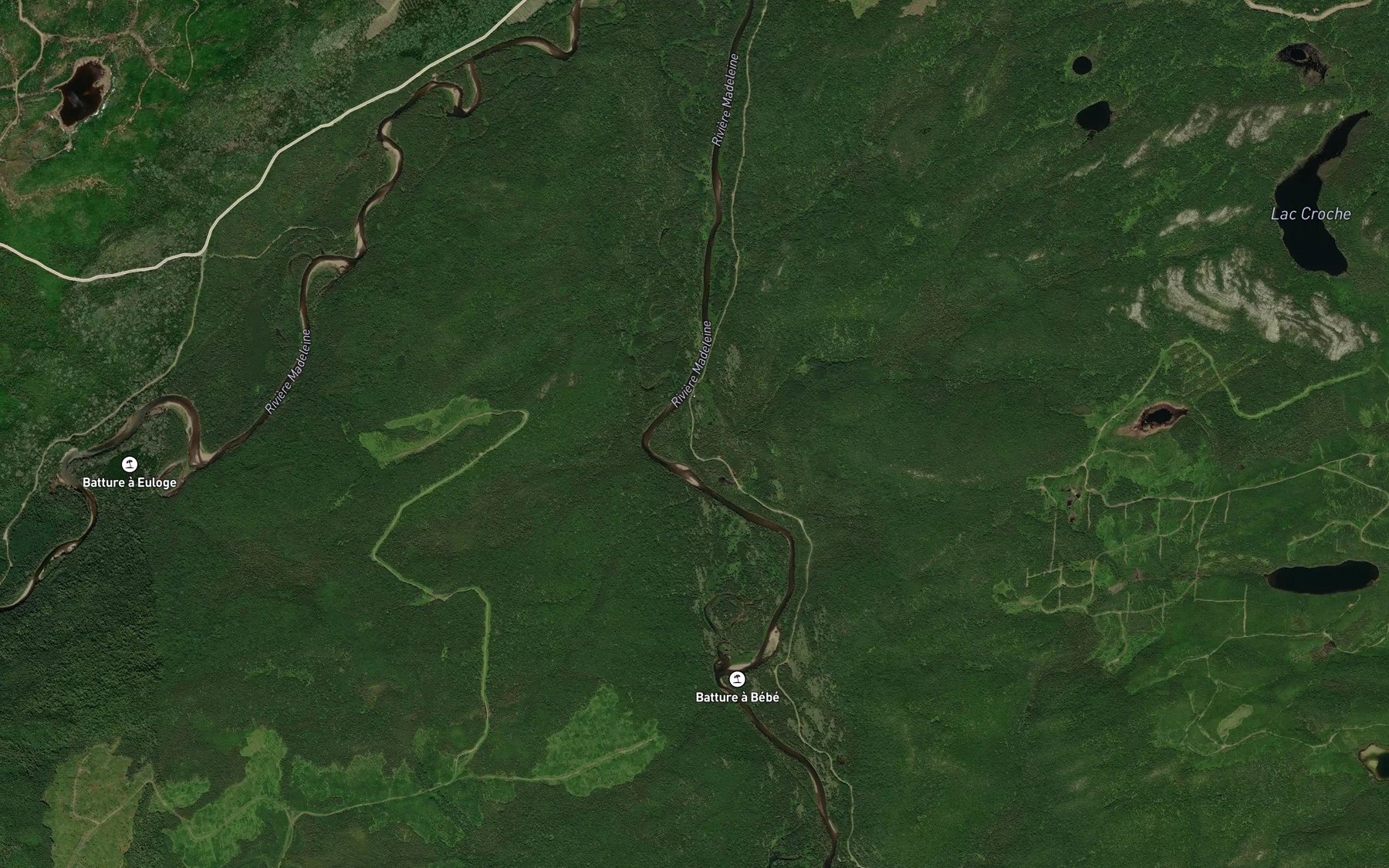 Satellite map of the Coulee Noire