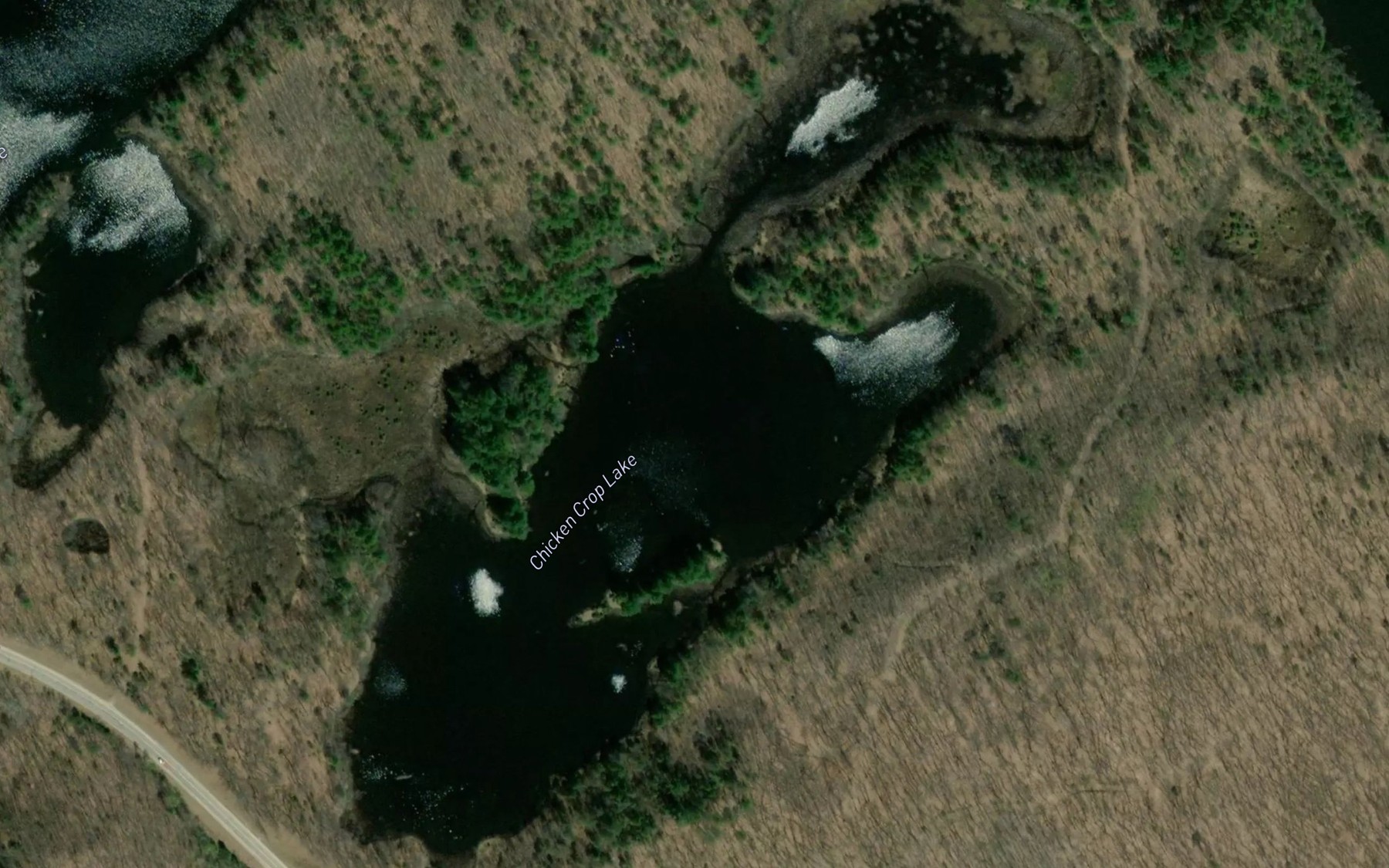 Satellite map of the Chicken Crop Lake