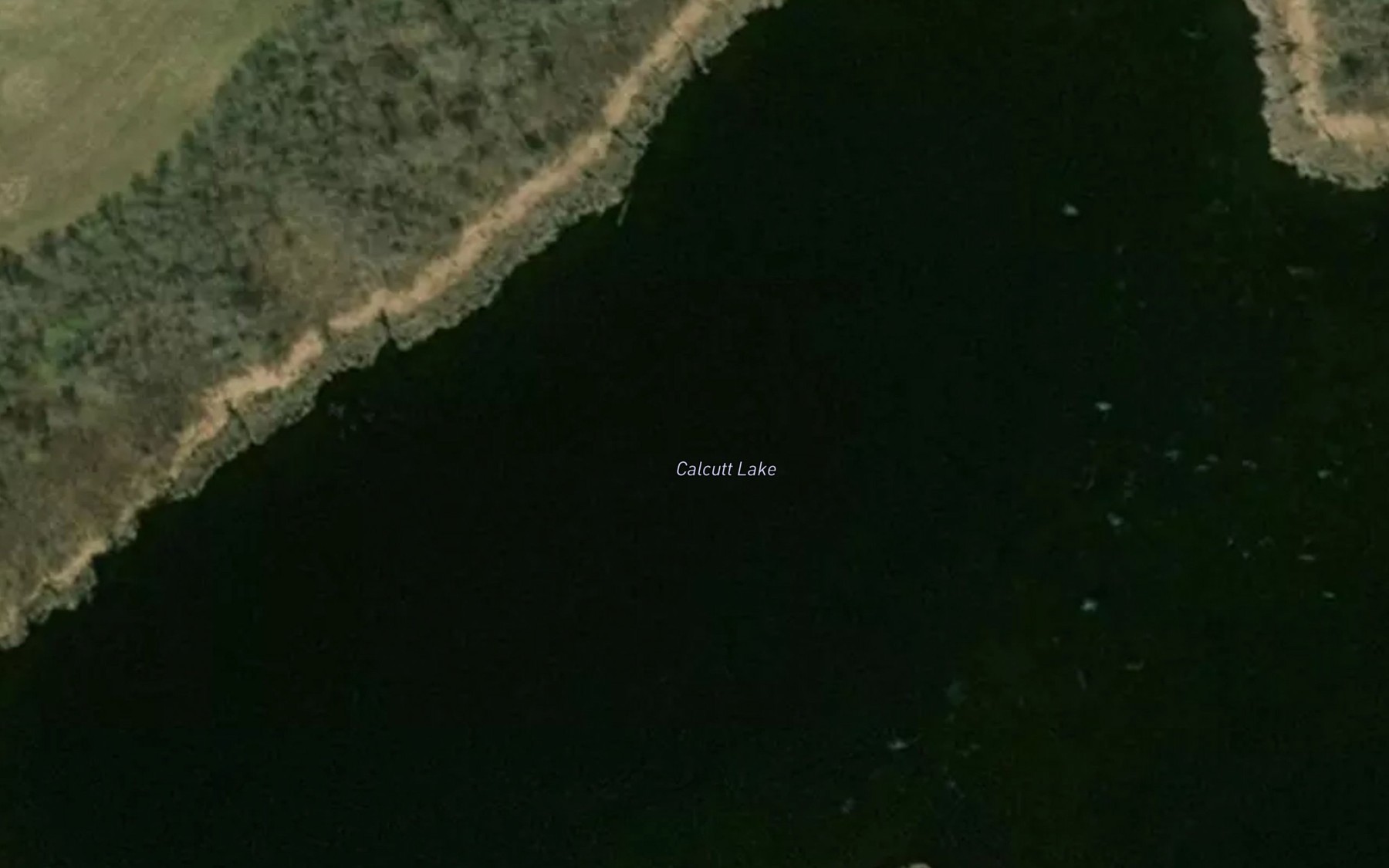 Satellite map of the Calcutt Lake