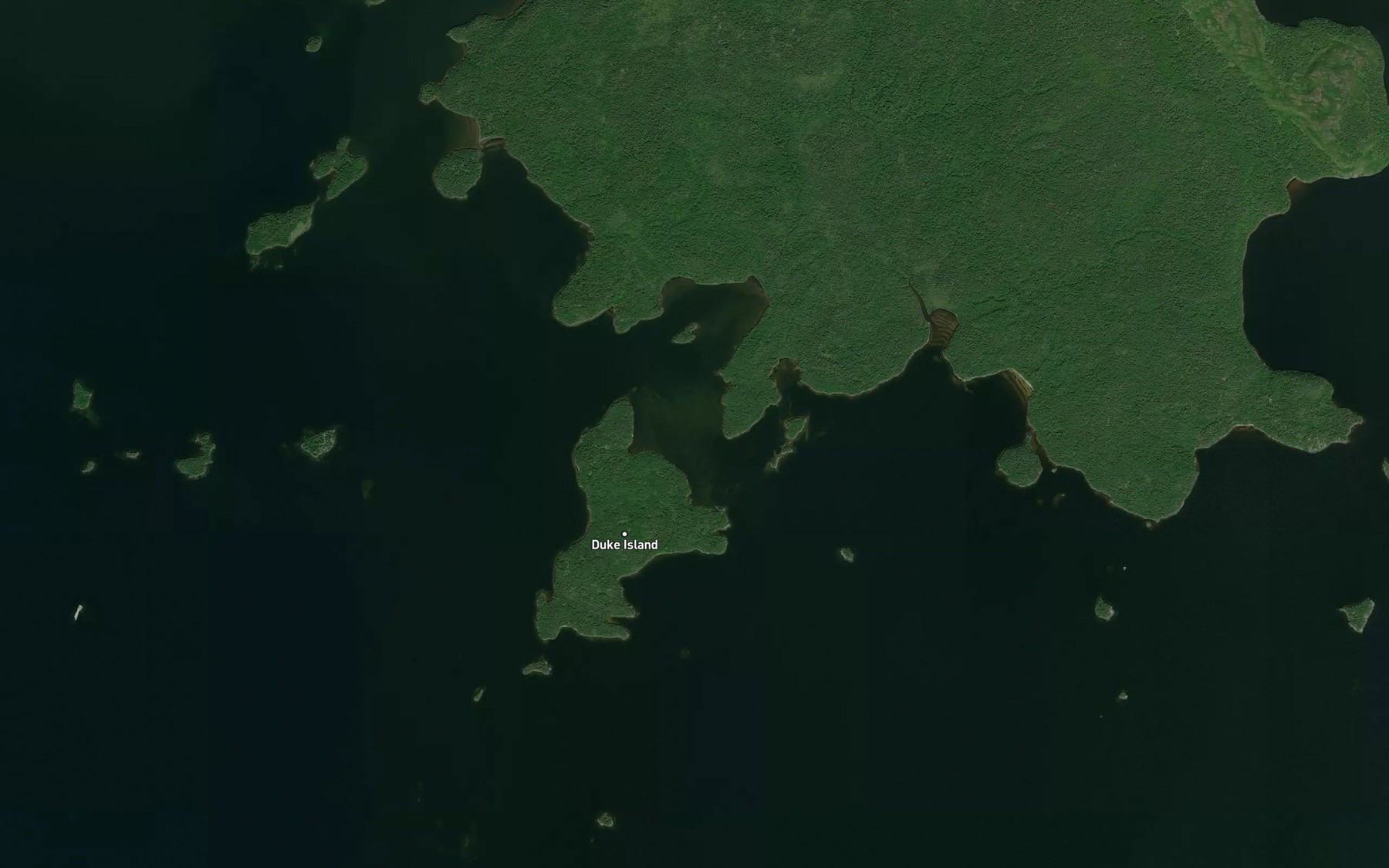 Satellite map of the Duke Channel