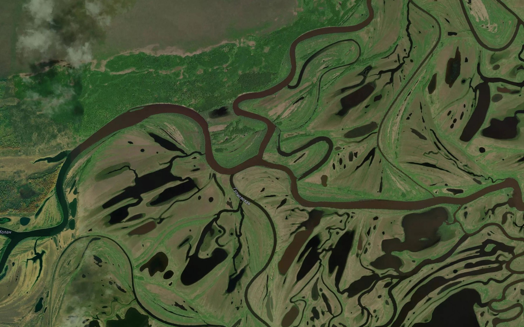 Satellite map of the Protoka Chernousovskaya