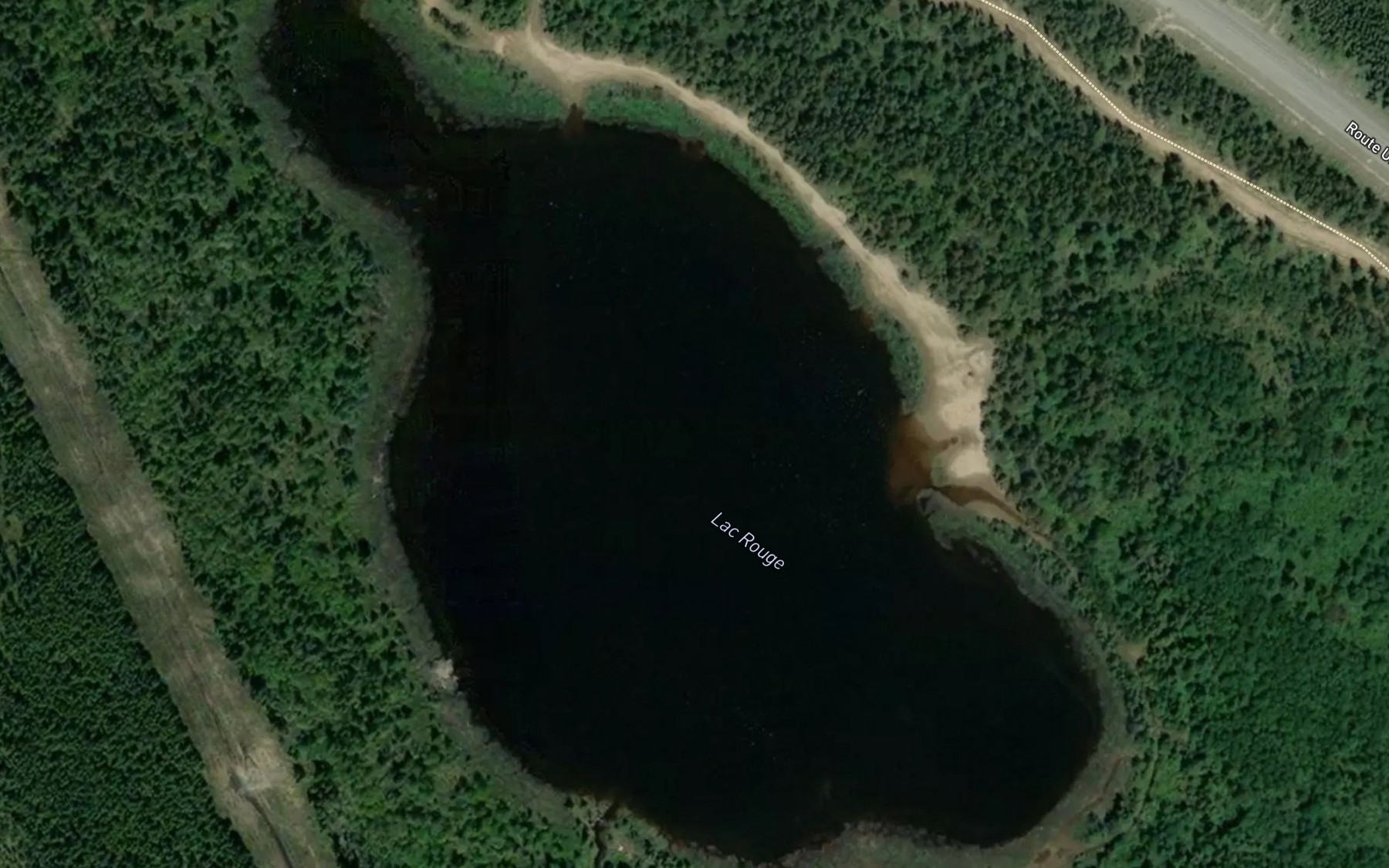Satellite map of the Lac Rouge