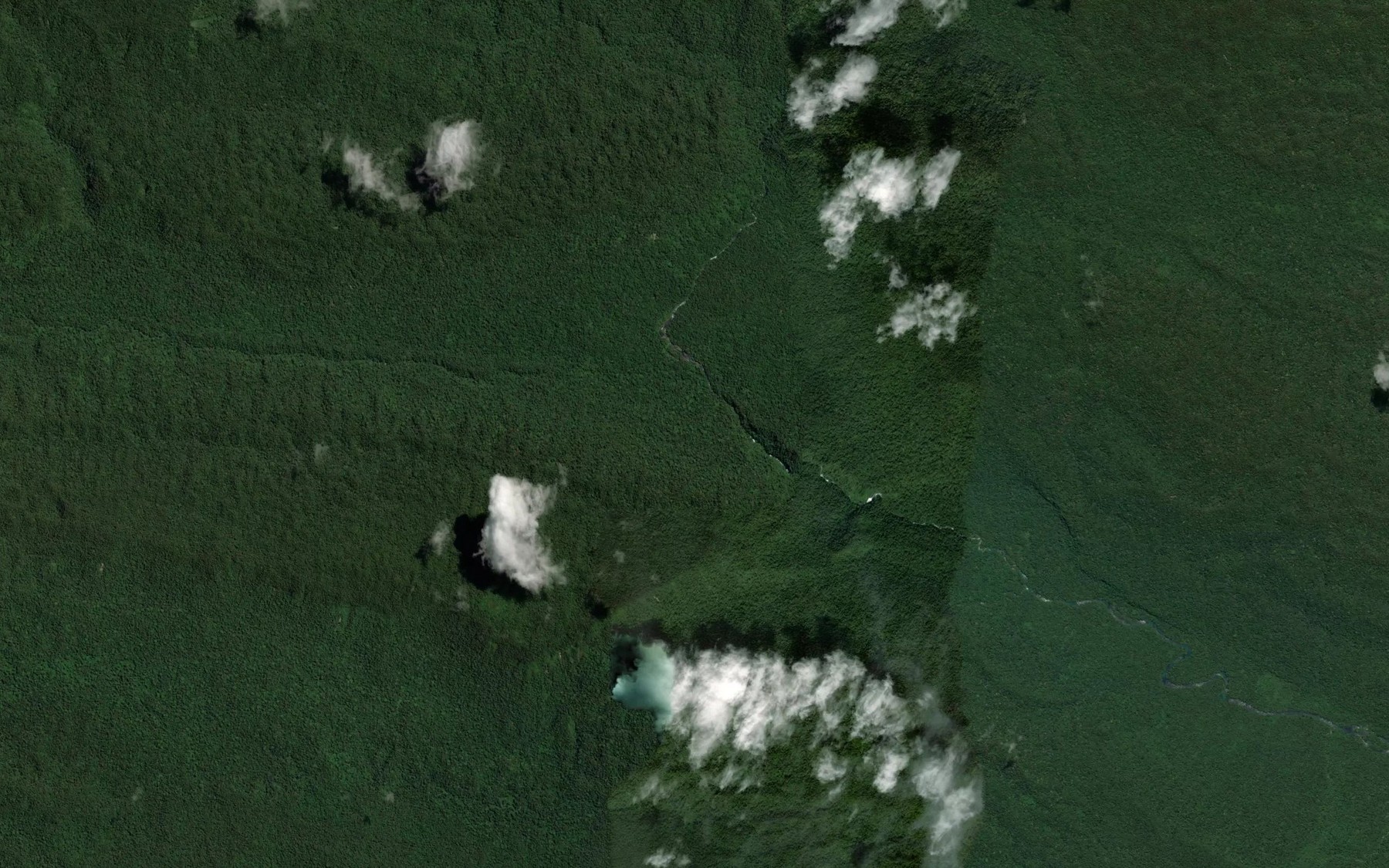 Satellite map of the Wuria River