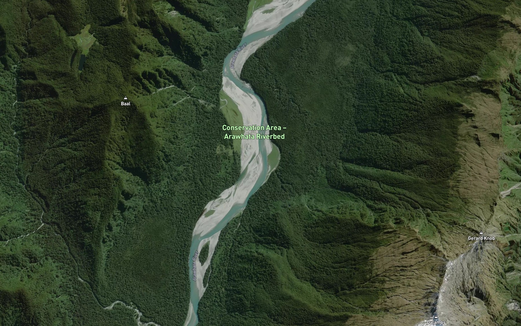Satellite map of the Top Creek