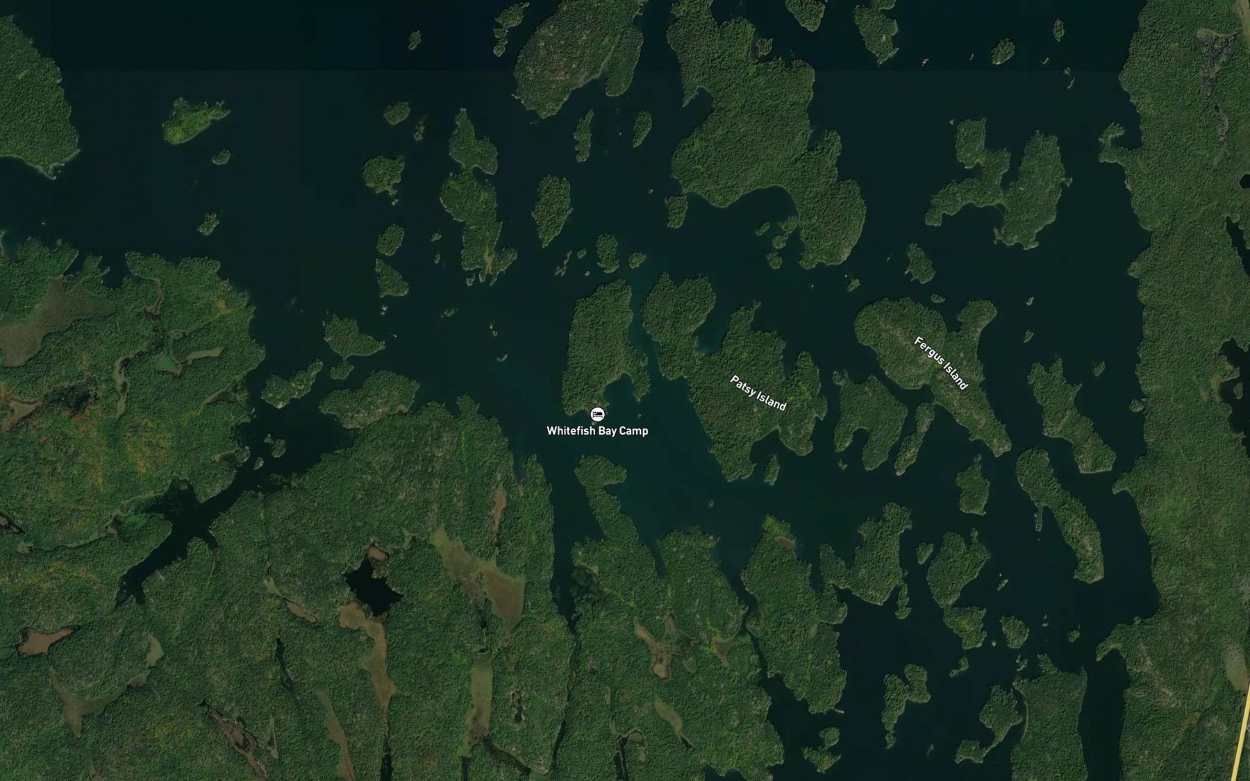 Satellite map of the Clipper Bay