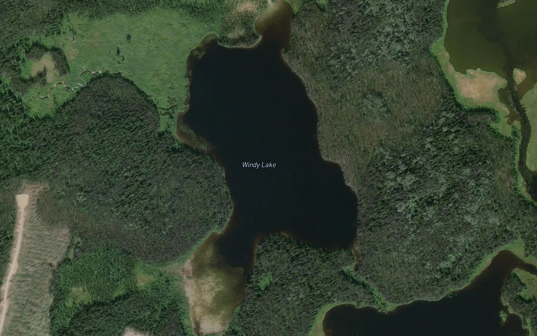 Satellite map of the Windy Lake
