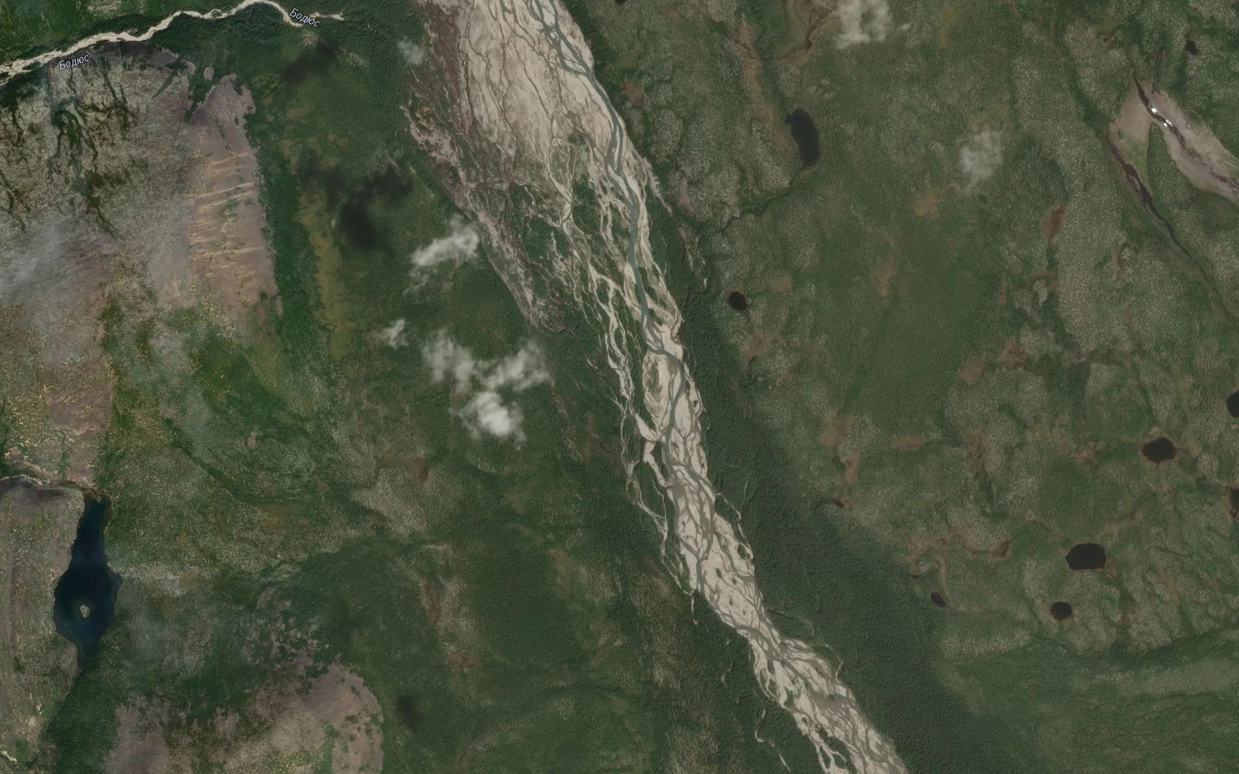 Satellite map of the Bodyus