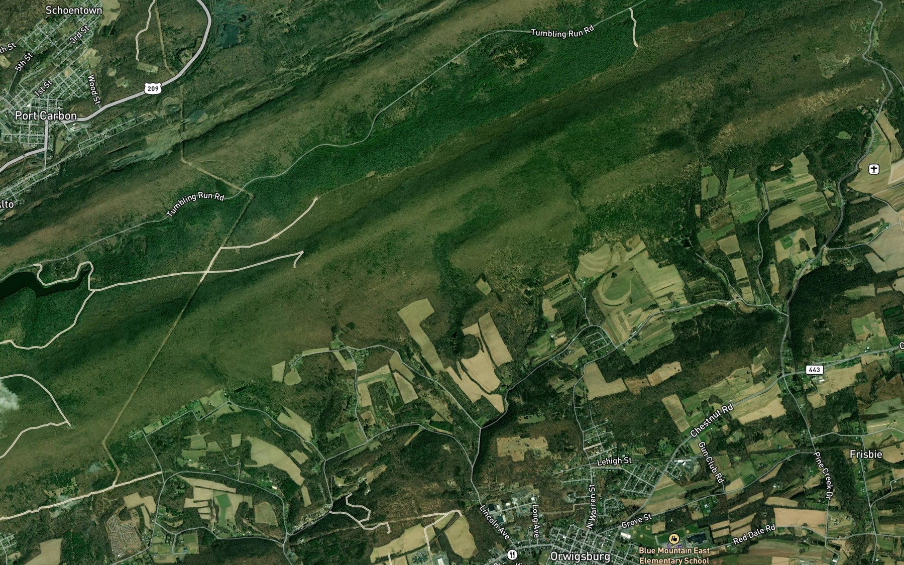 Satellite map of the Lower Dam