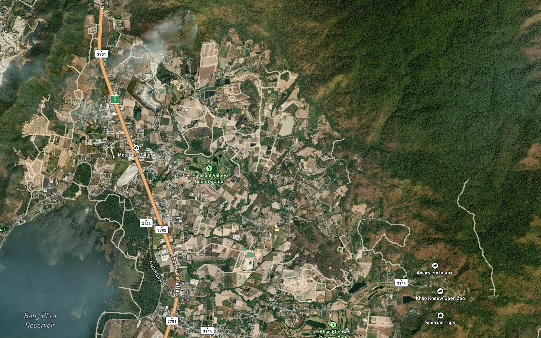 Satellite map of the Nam Tok Chan Ta Nen