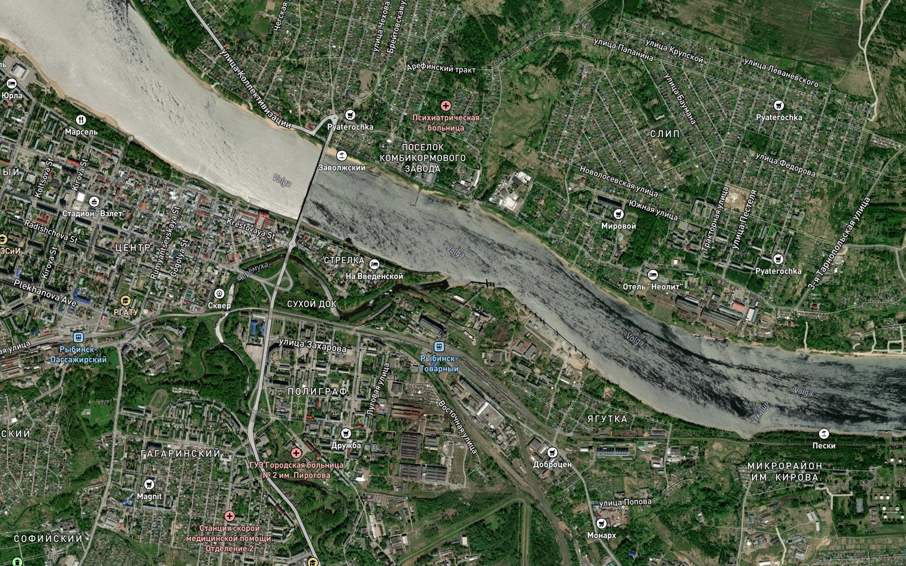 Satellite map of the Cheremukha
