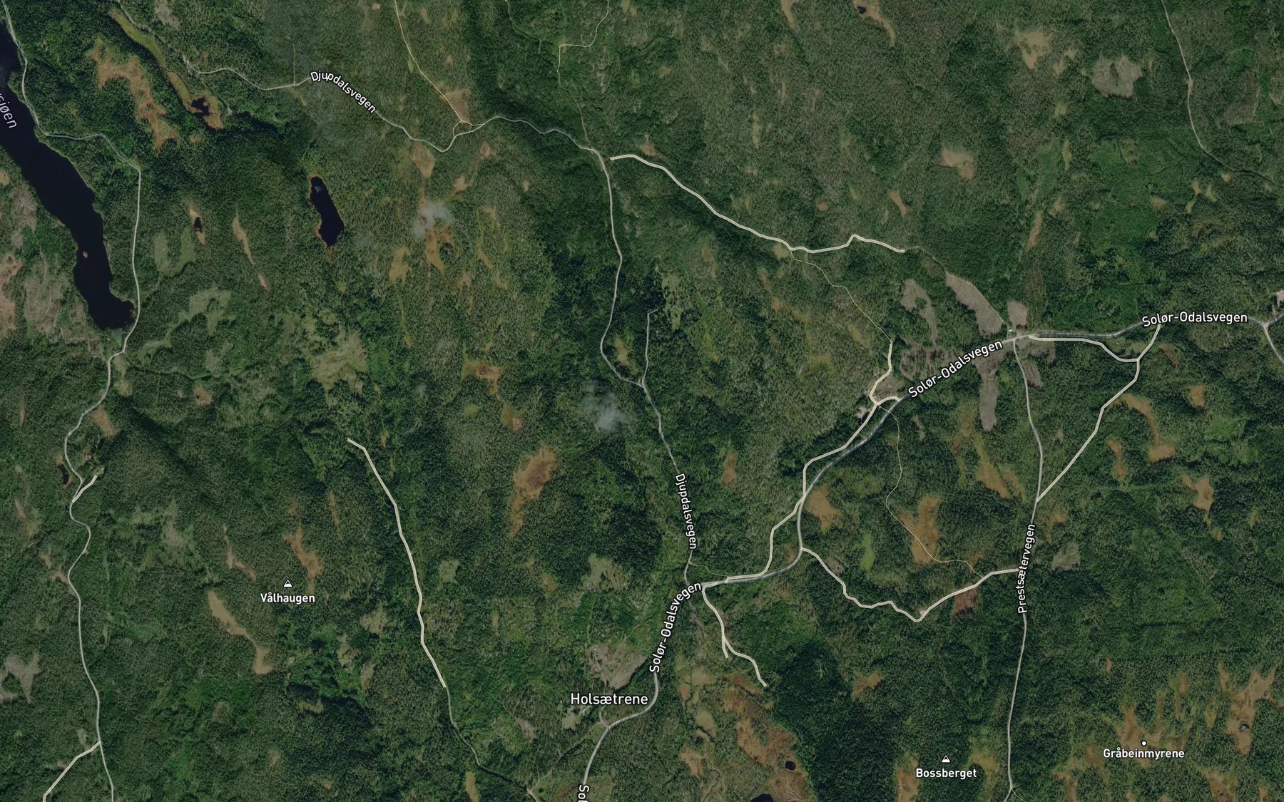 Satellite map of the Djupdalsbekken