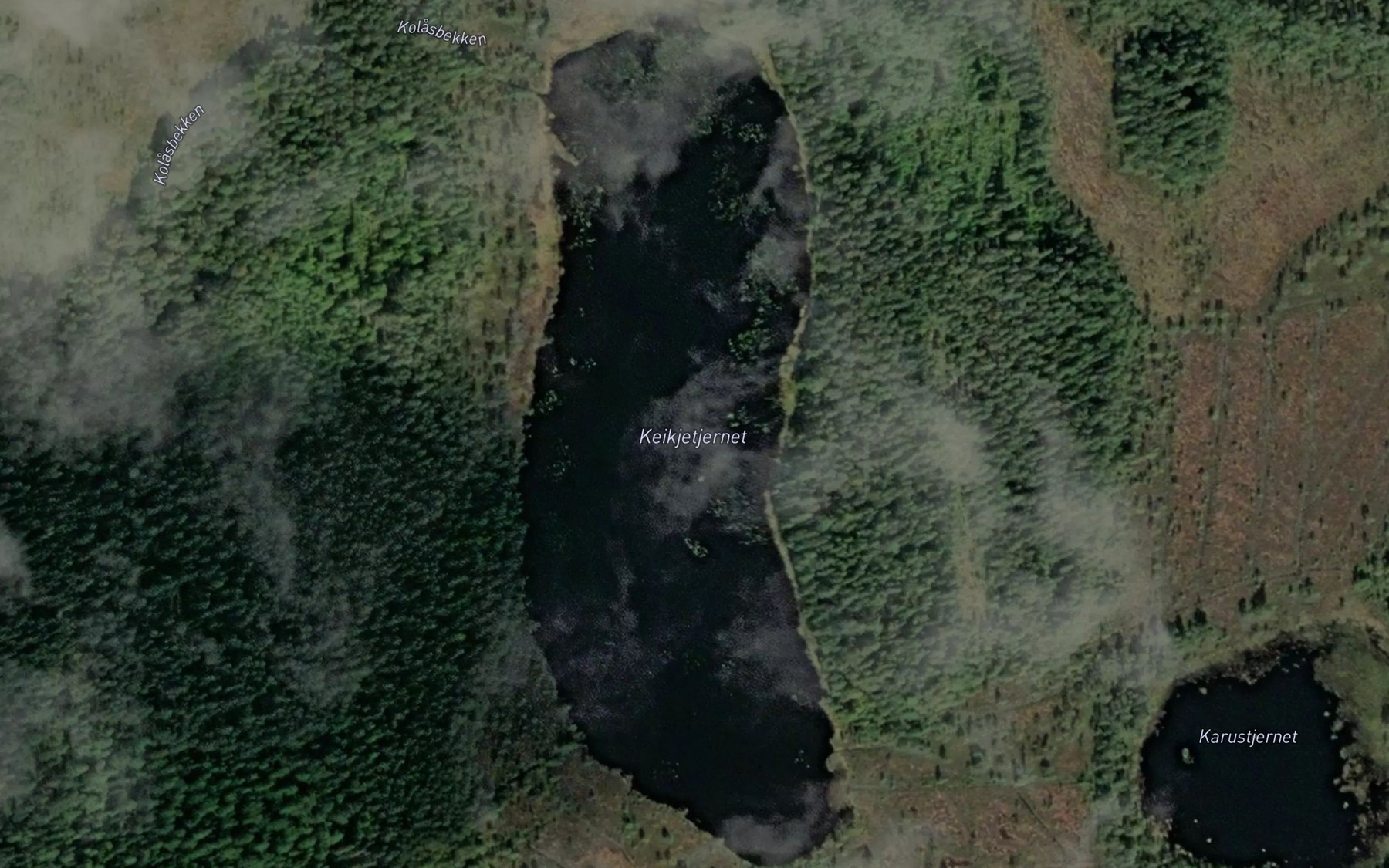Satellite map of the Keikjetjernet