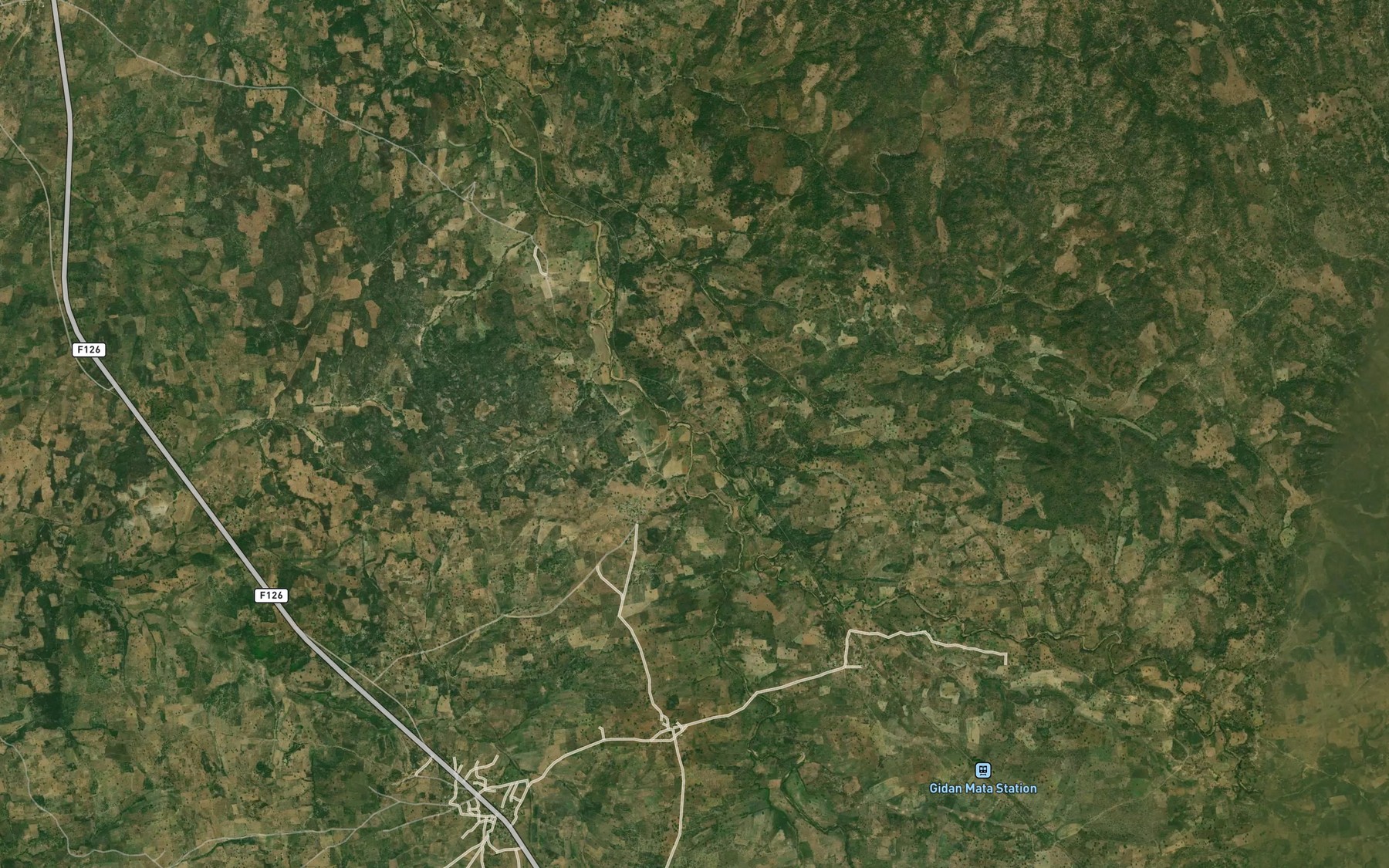 Satellite map of the River Kurako
